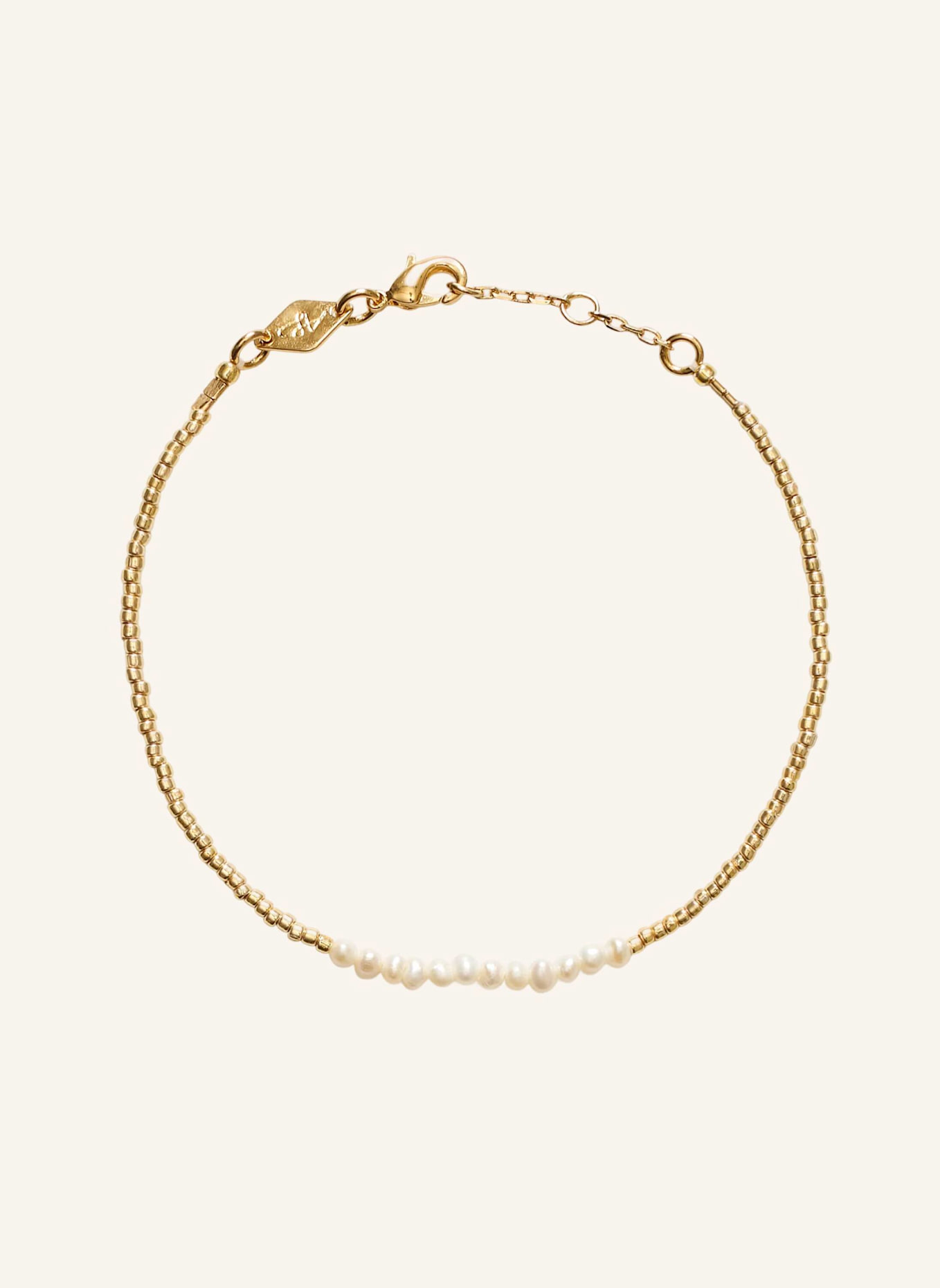 ANNI LU Armband SLIM PEARLY by GLAMBOU: GOLD