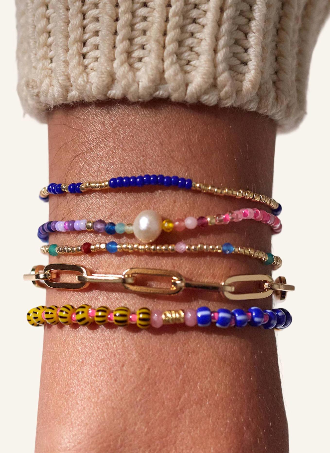 ANNI LU Armband MAGIC MOMENTS STRIPED HORIZON by GLAMBOU: GOLD