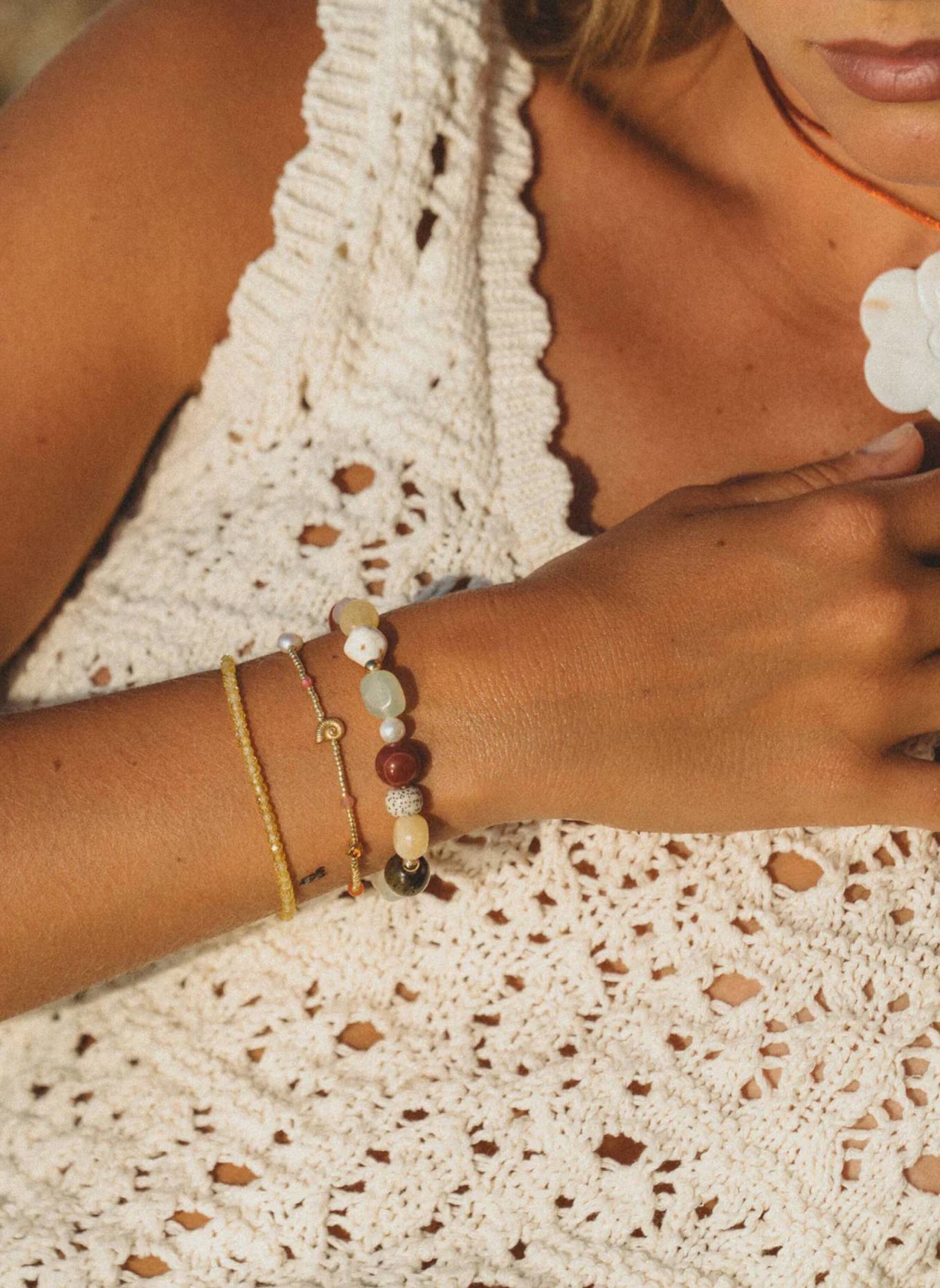 ANNI LU Armband TAN LINE CITRUS by GLAMBOU: GOLD