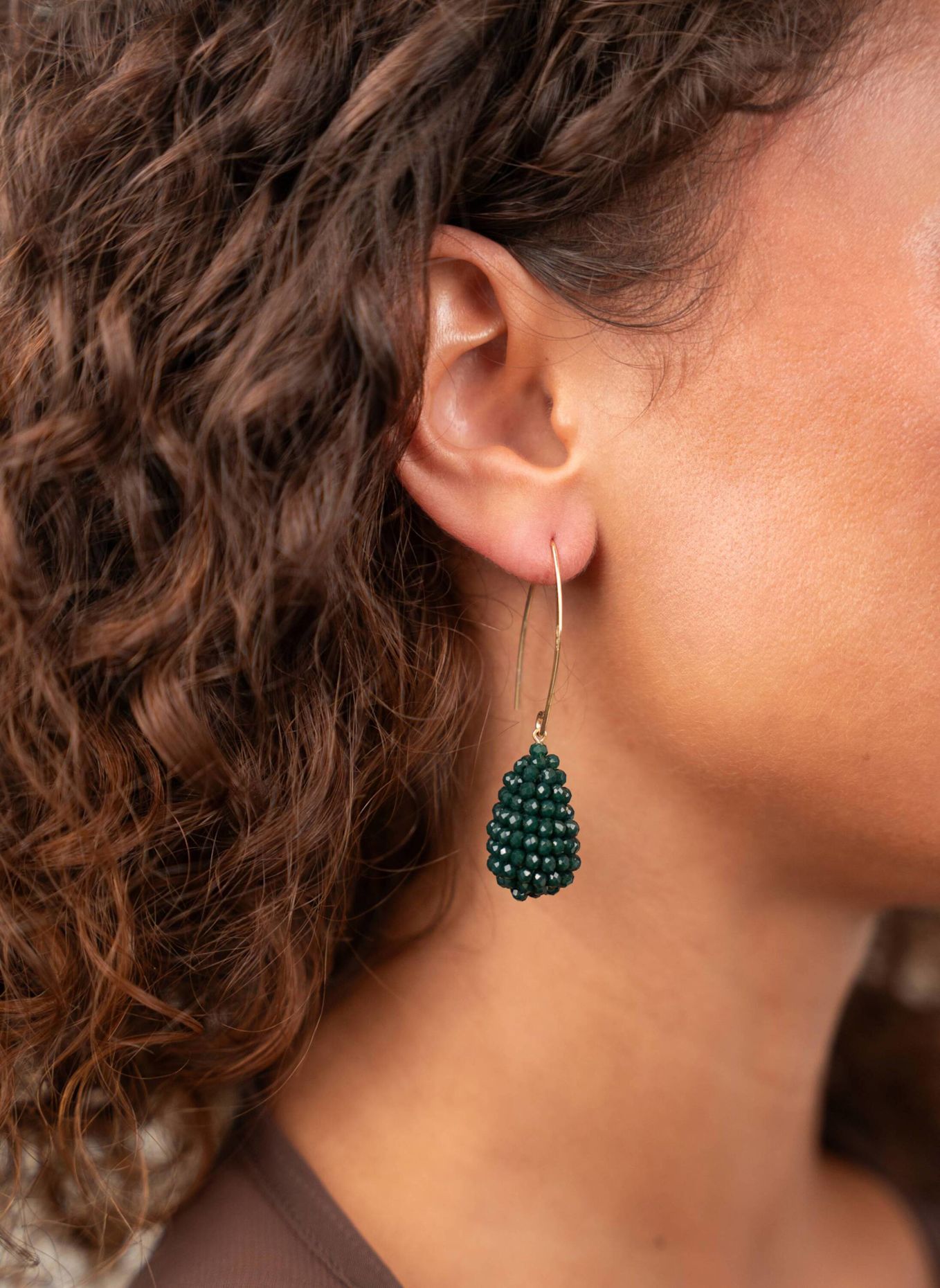 LOTT.gioielli Ohrringe AMY CONE XS DARK GREEN by GLAMBOU: GOLD