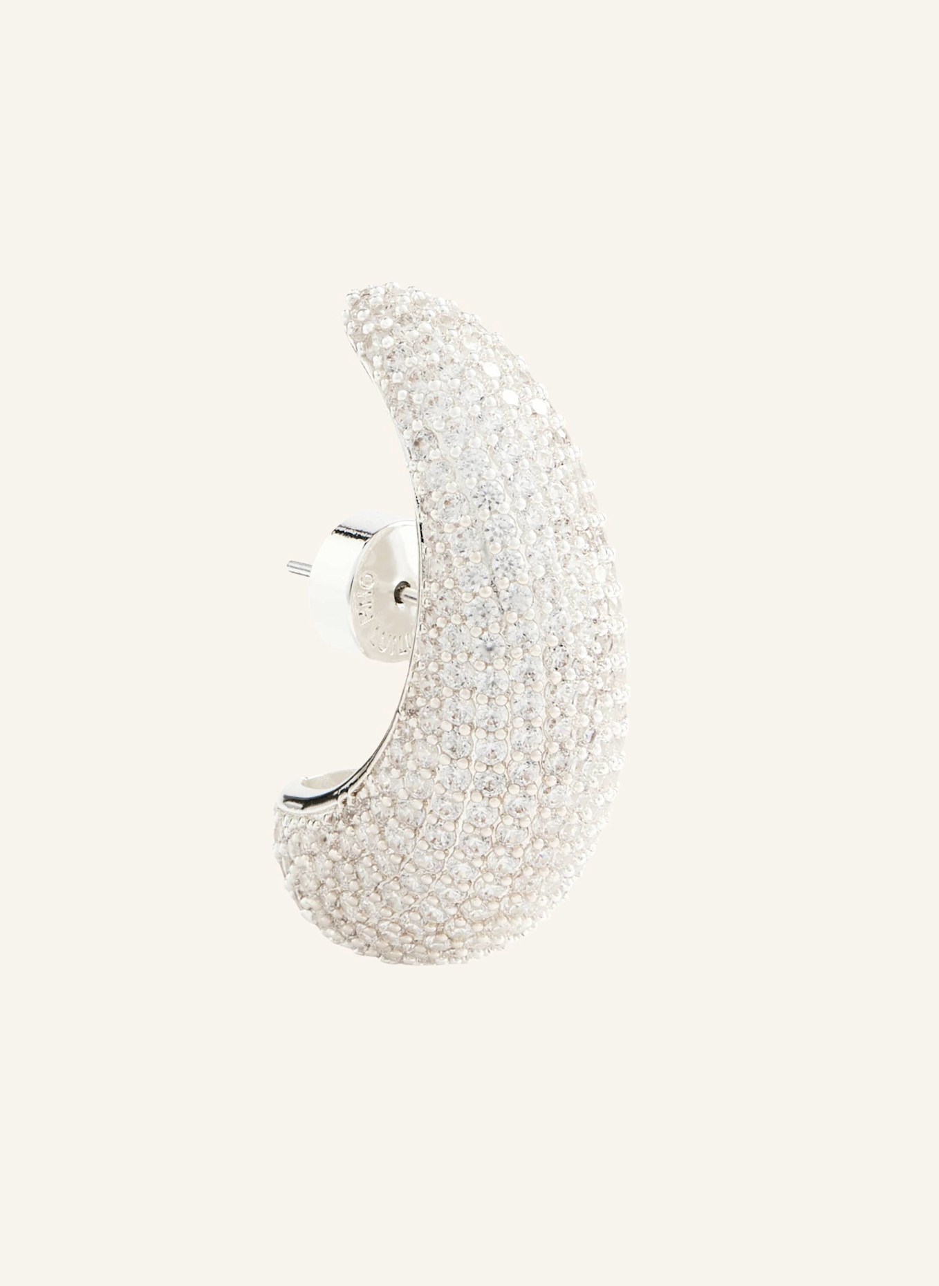OHH LUILU Single-Ohrring AMARA PAVé STUD by GLAMBOU: SILBER