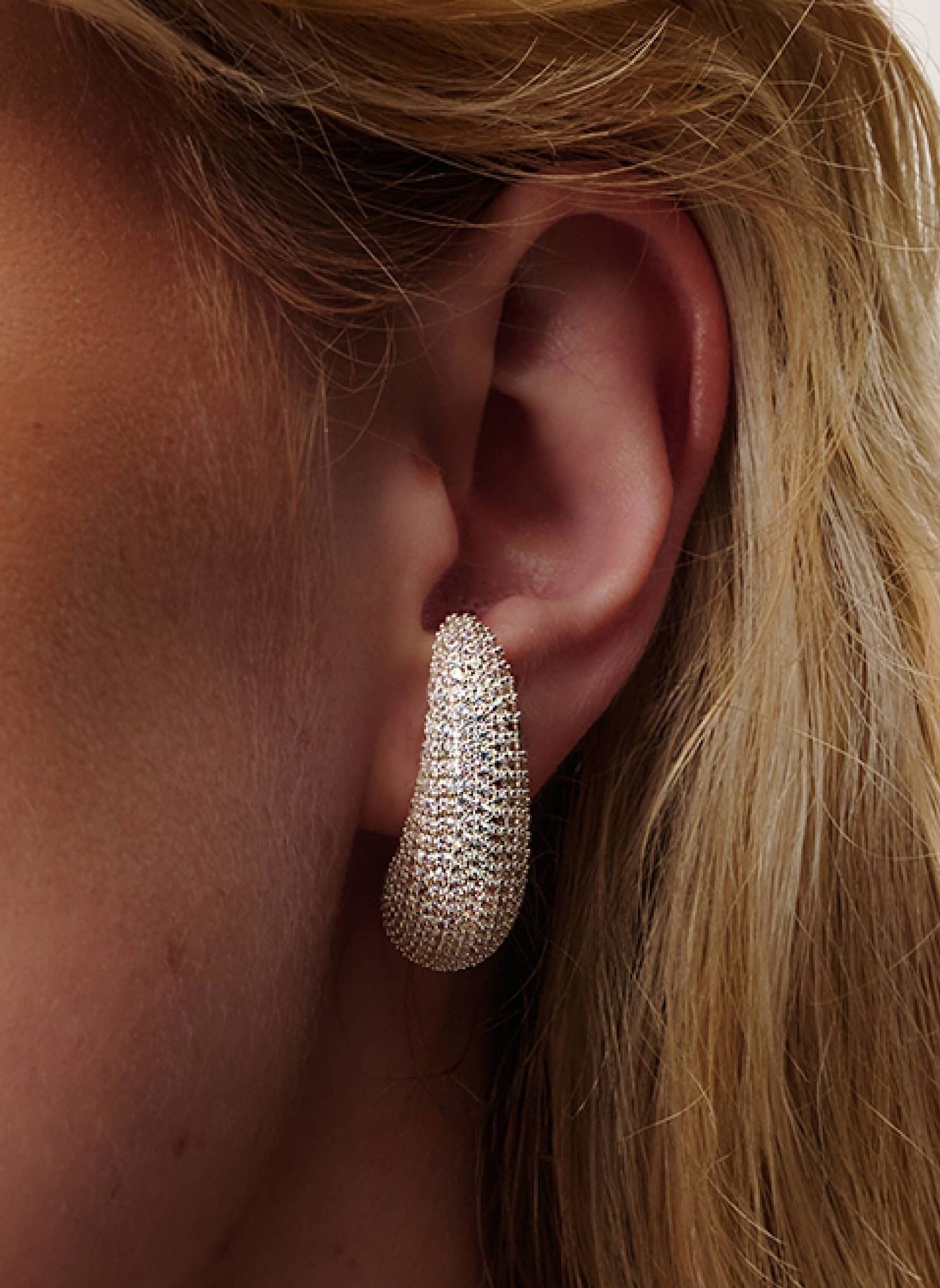 OHH LUILU Single-Ohrring AMARA PAVé STUD by GLAMBOU: SILBER