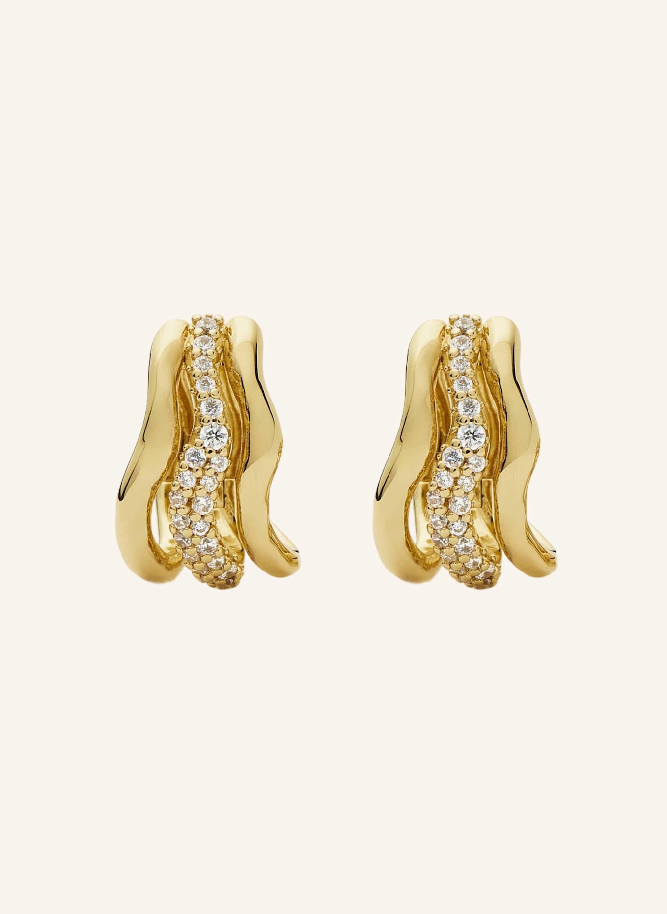 MISSOMA Ohrringe MOLTEN SNOW TRIPLE SMALL by GLAMBOU: GOLD