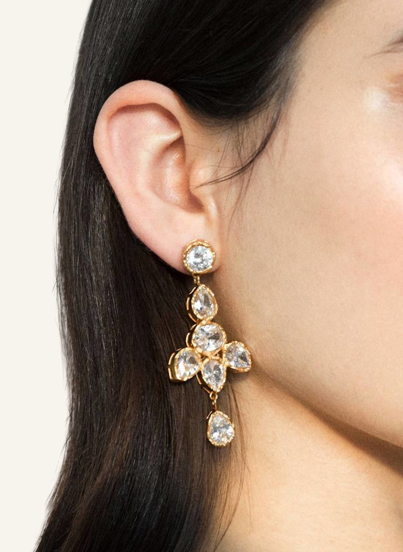 Shyla London Ohrringe SERAFINA EARRINGS CLEAR by GLAMBOU: GOLD