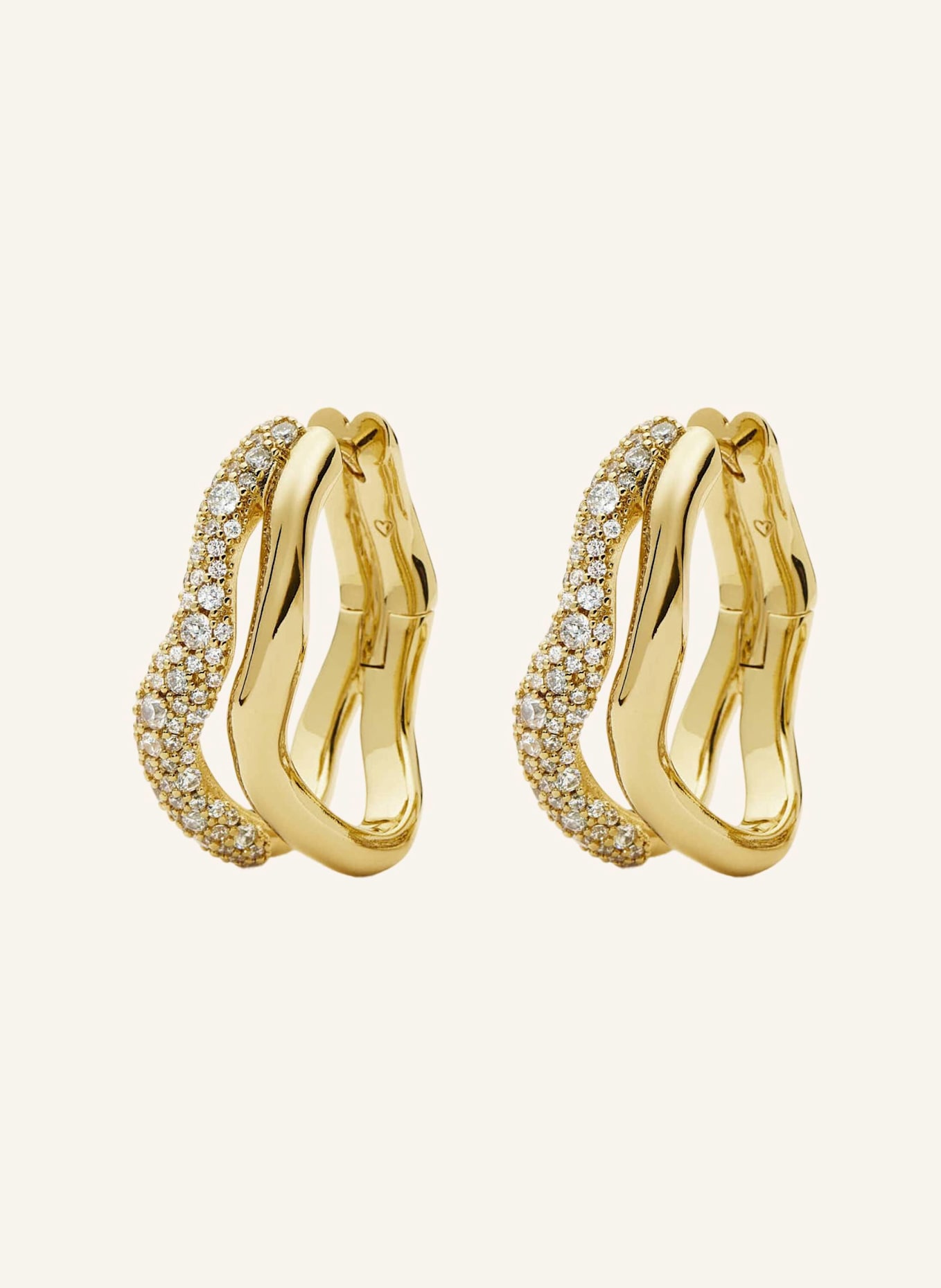 MISSOMA Ohrringe MOLTEN SNOW DOUBLE MEDIUM by GLAMBOU: GOLD