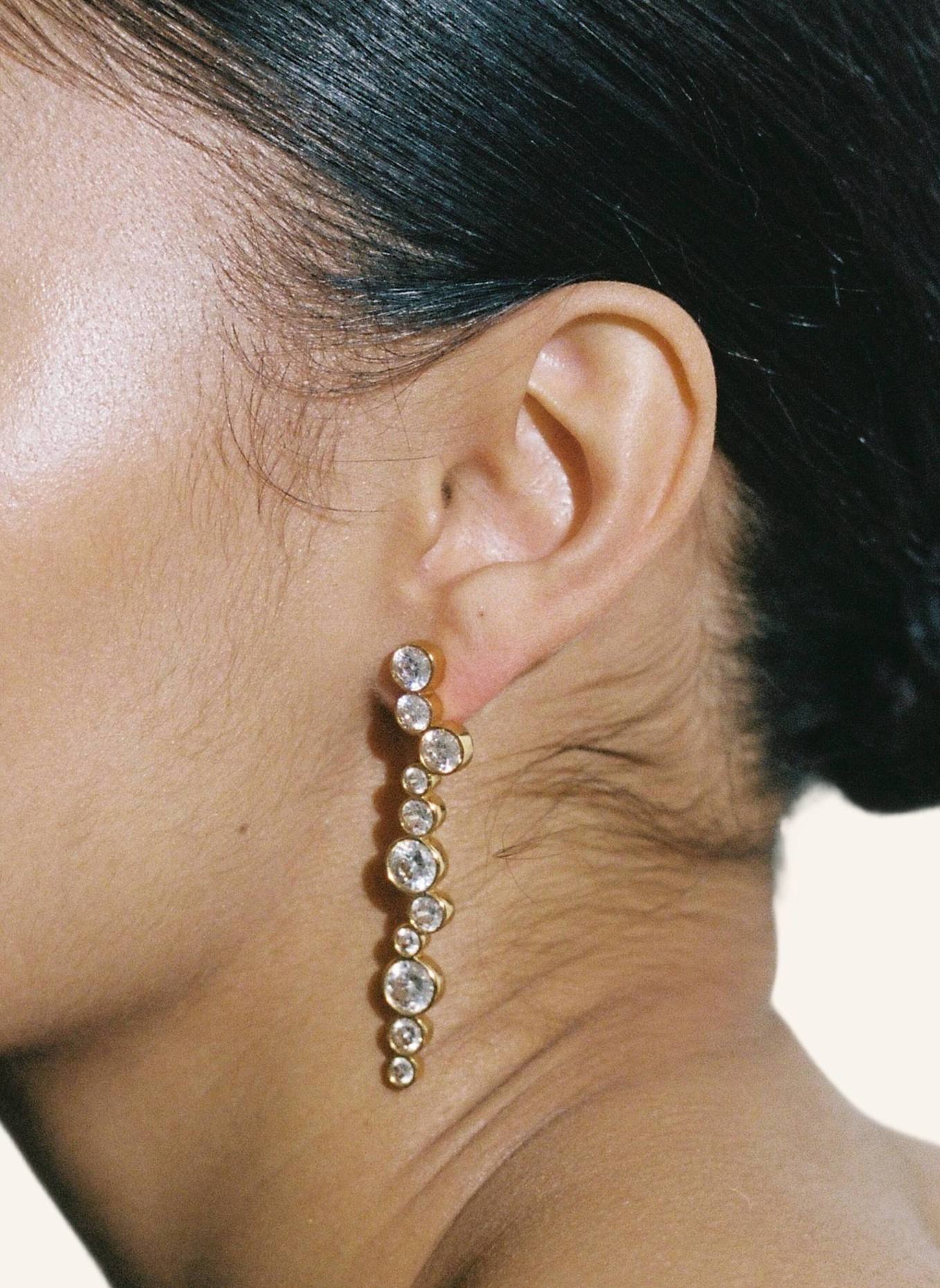 Shyla London Ohrringe TIER EARRINGS CLEAR by GLAMBOU: GOLD