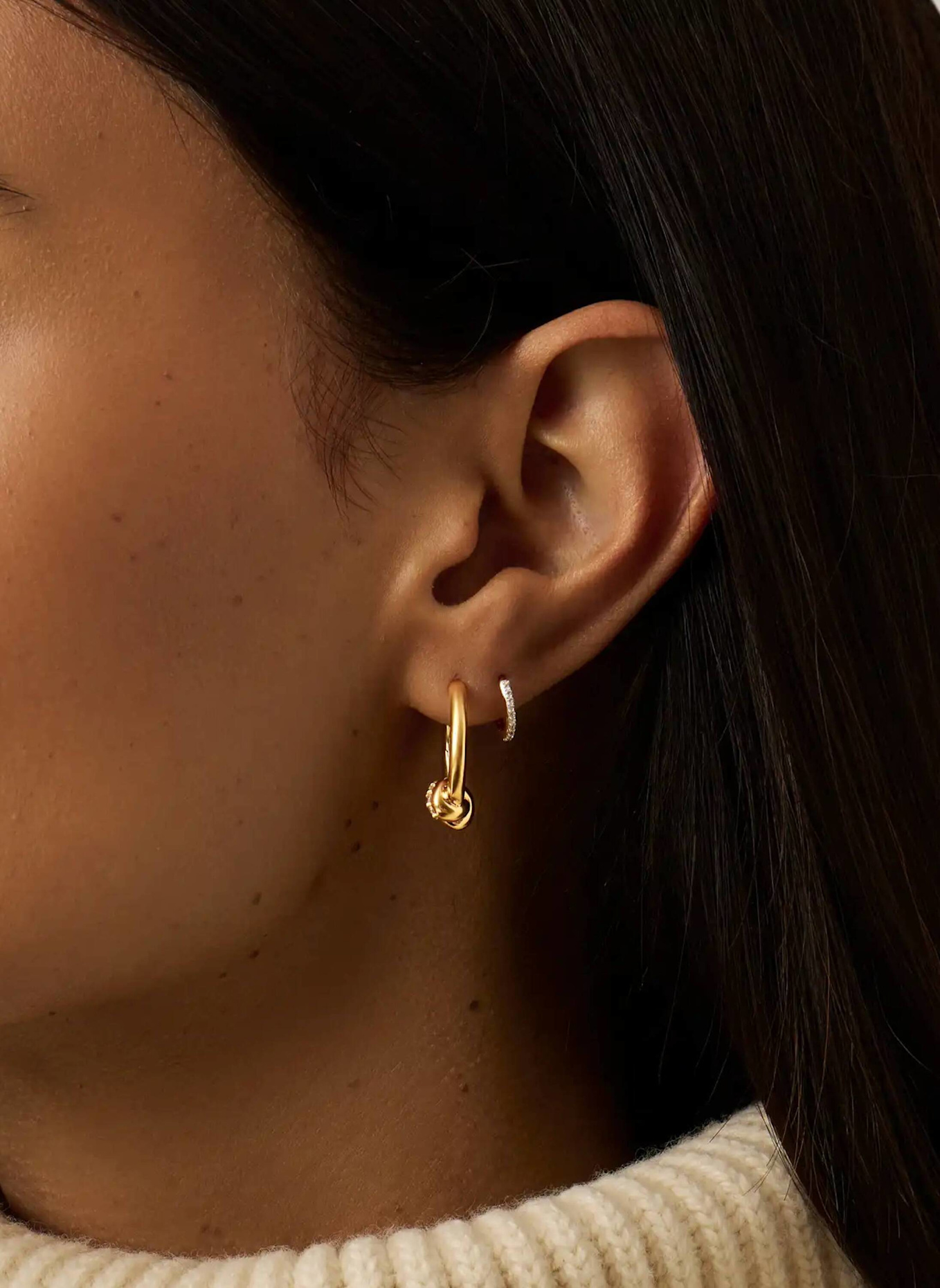 MISSOMA Ohrringe LUCY WILLIAMS PAVé KNOT SMALL by GLAMBOU: GOLD