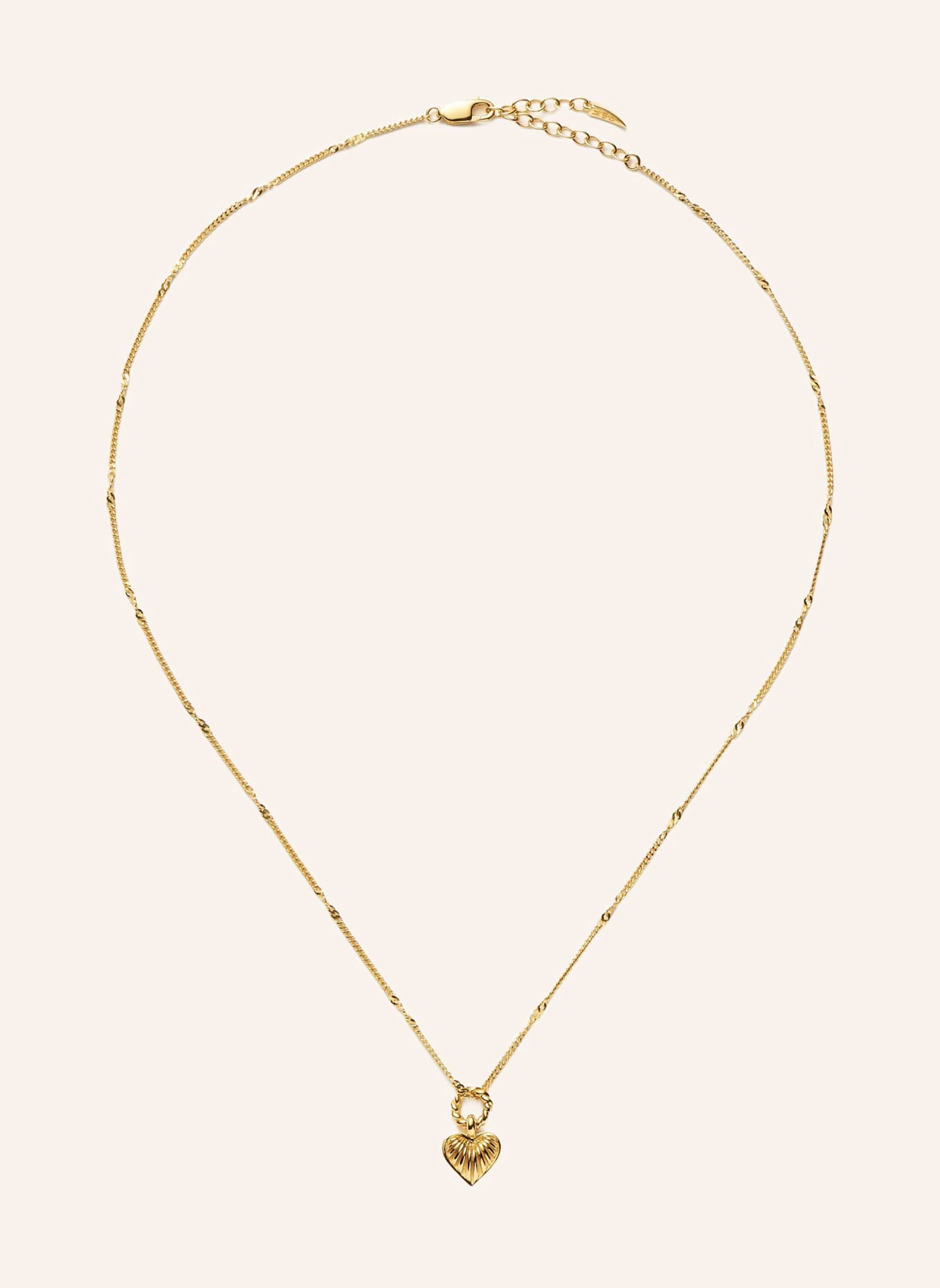 MISSOMA Halskette MINI RIDGE HEART NECKLACE by GLAMBOU: GOLD