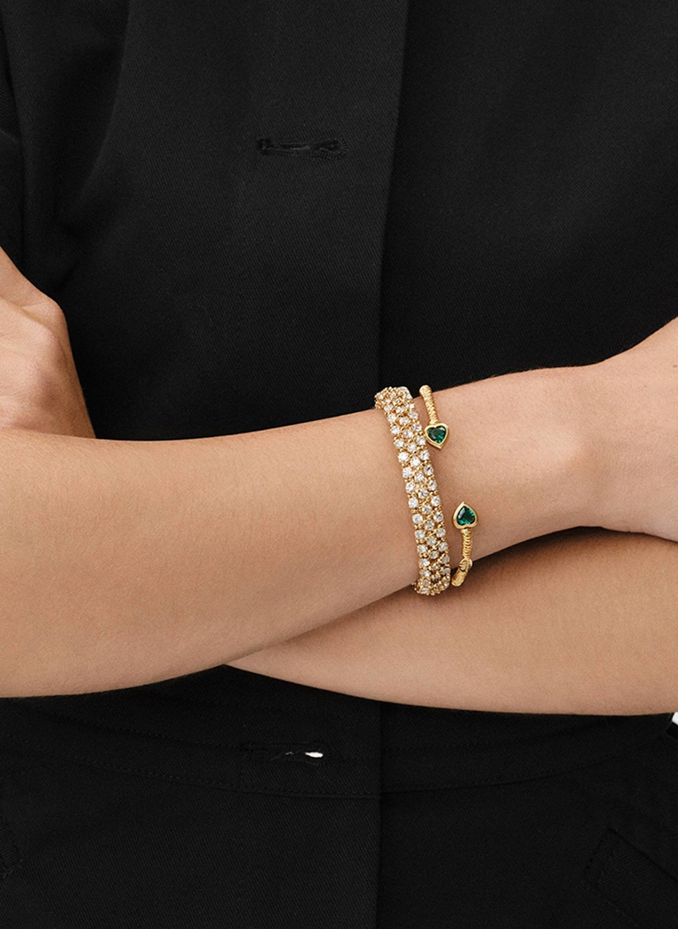 GAS BIJOUX Armband IZILDA STRASS by GLAMBOU: GOLD