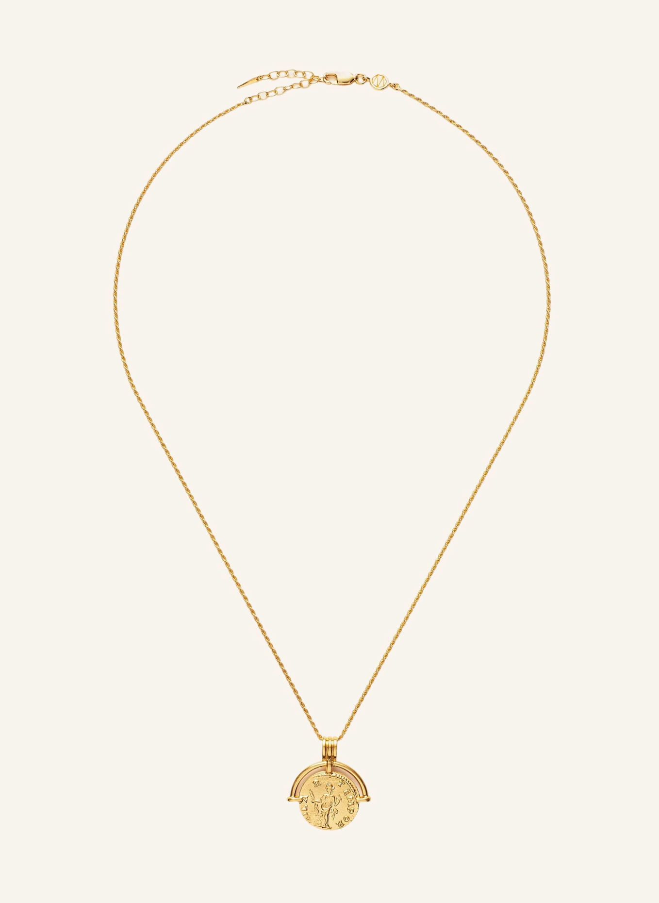 MISSOMA Ketten mit Anhänger LUCY WILLIAMS MEDIUM ENGRAVABLE ROMAN ARC COIN NECKLACE by GLAMBOU: GOLD