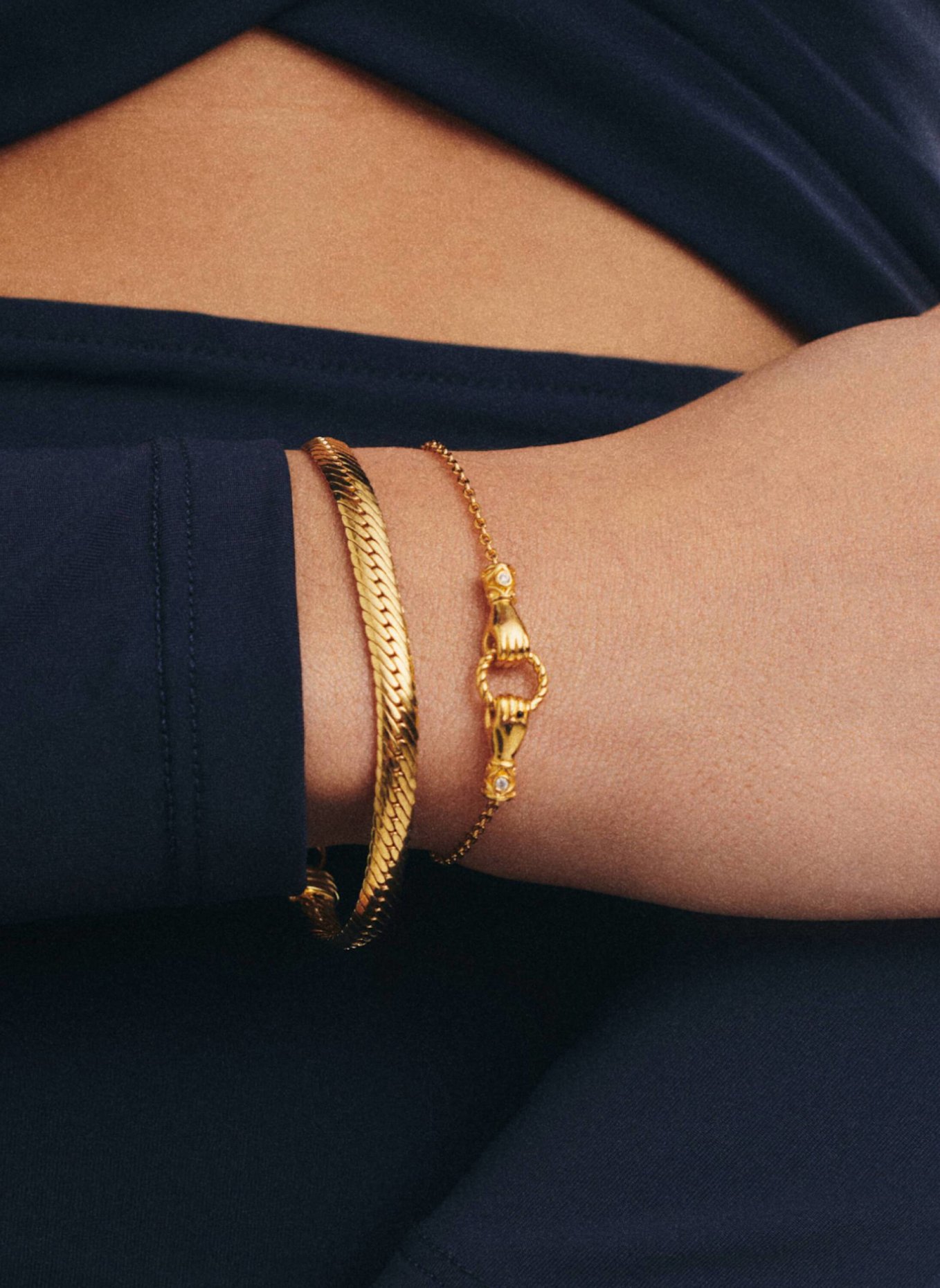 MISSOMA Armbänder HARRIS REED MINI IN GOOD HANDS SLIDER BRACELET by GLAMBOU: GOLD