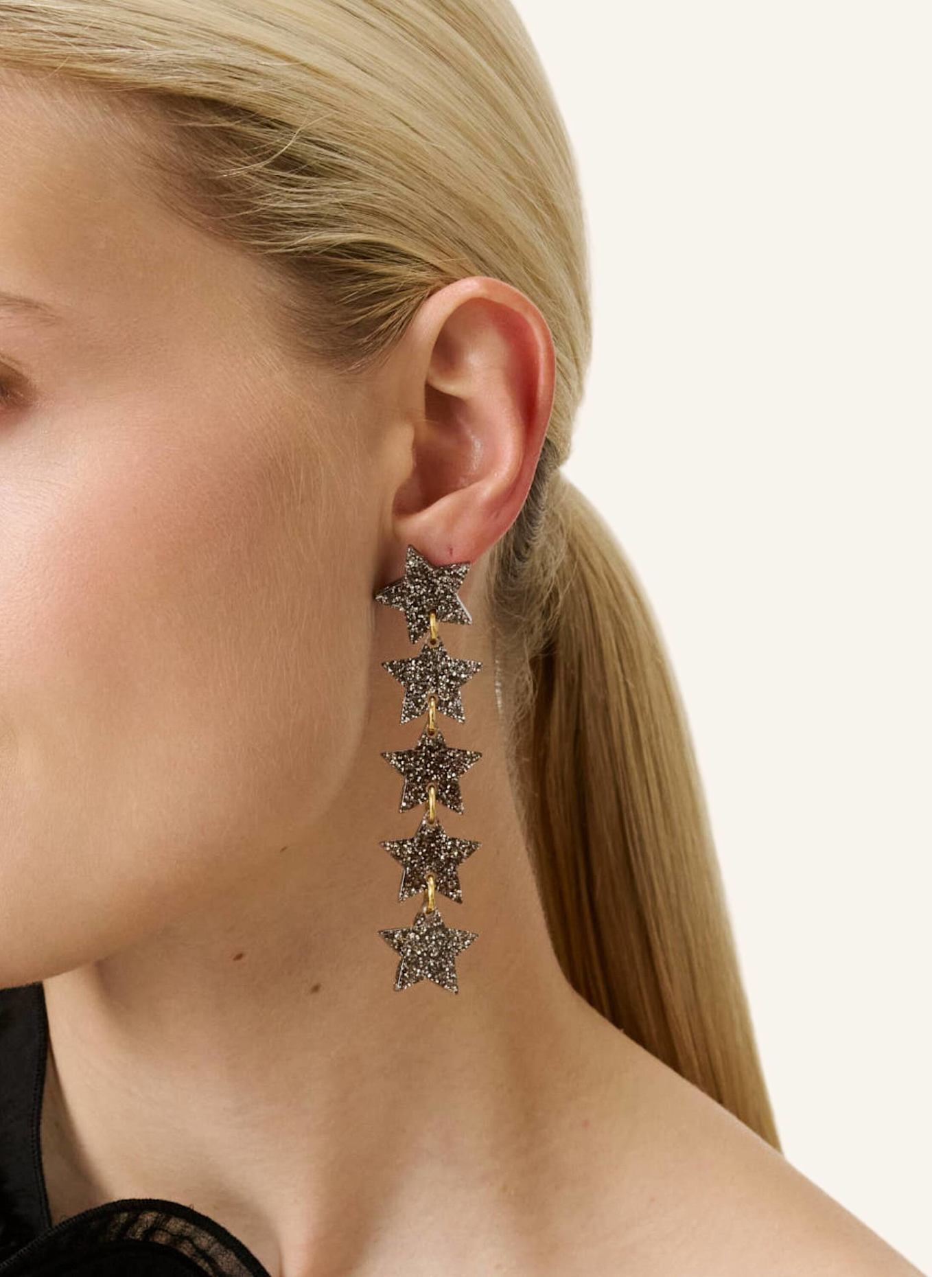 VANESSA BARONI Ohrhänger FIVE STAR EARRING GLITTER by GLAMBOU: GOLD