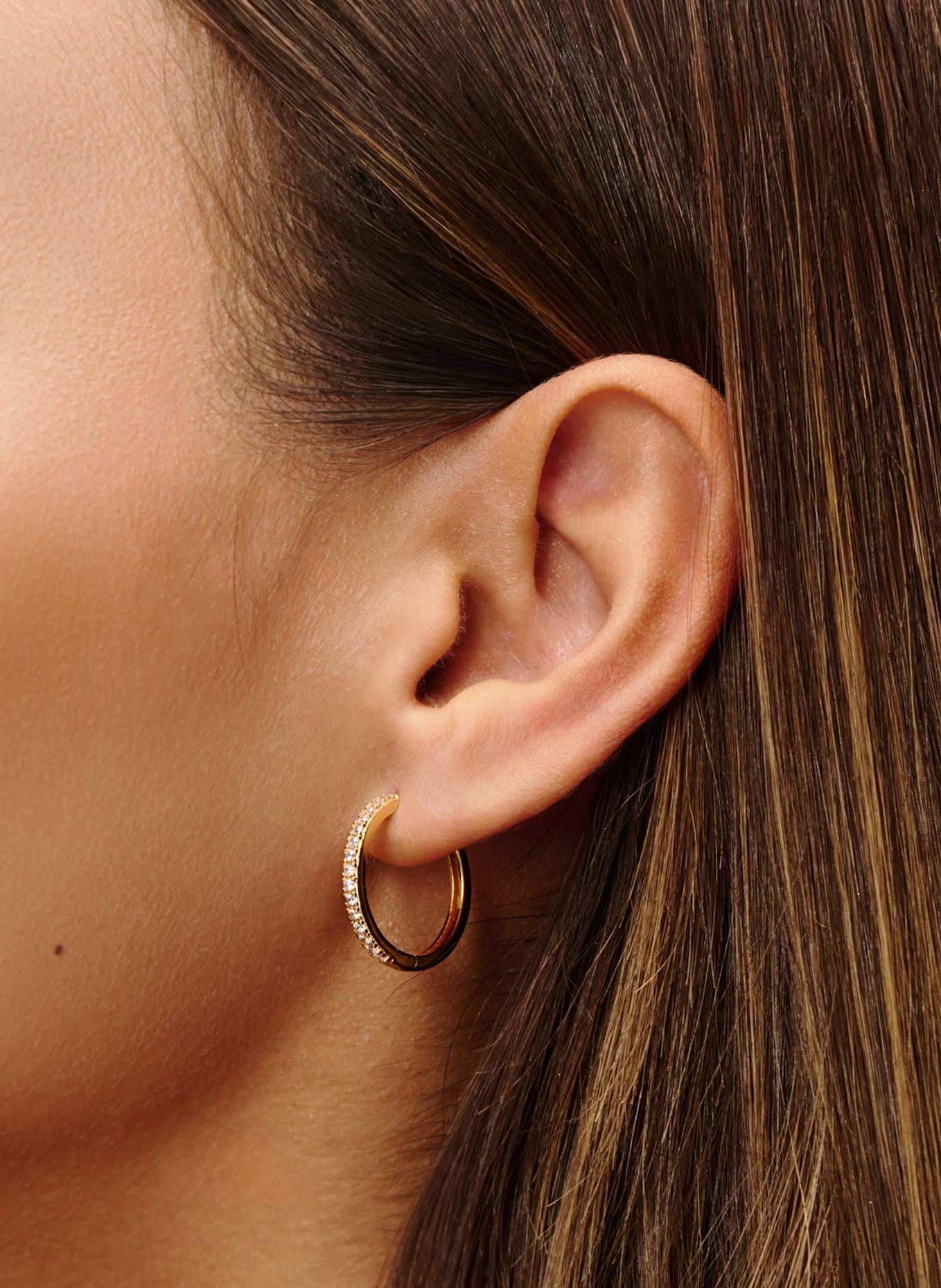 Pompidou Creolen LILLIAN SMALL PAVé by GLAMBOU: GOLD