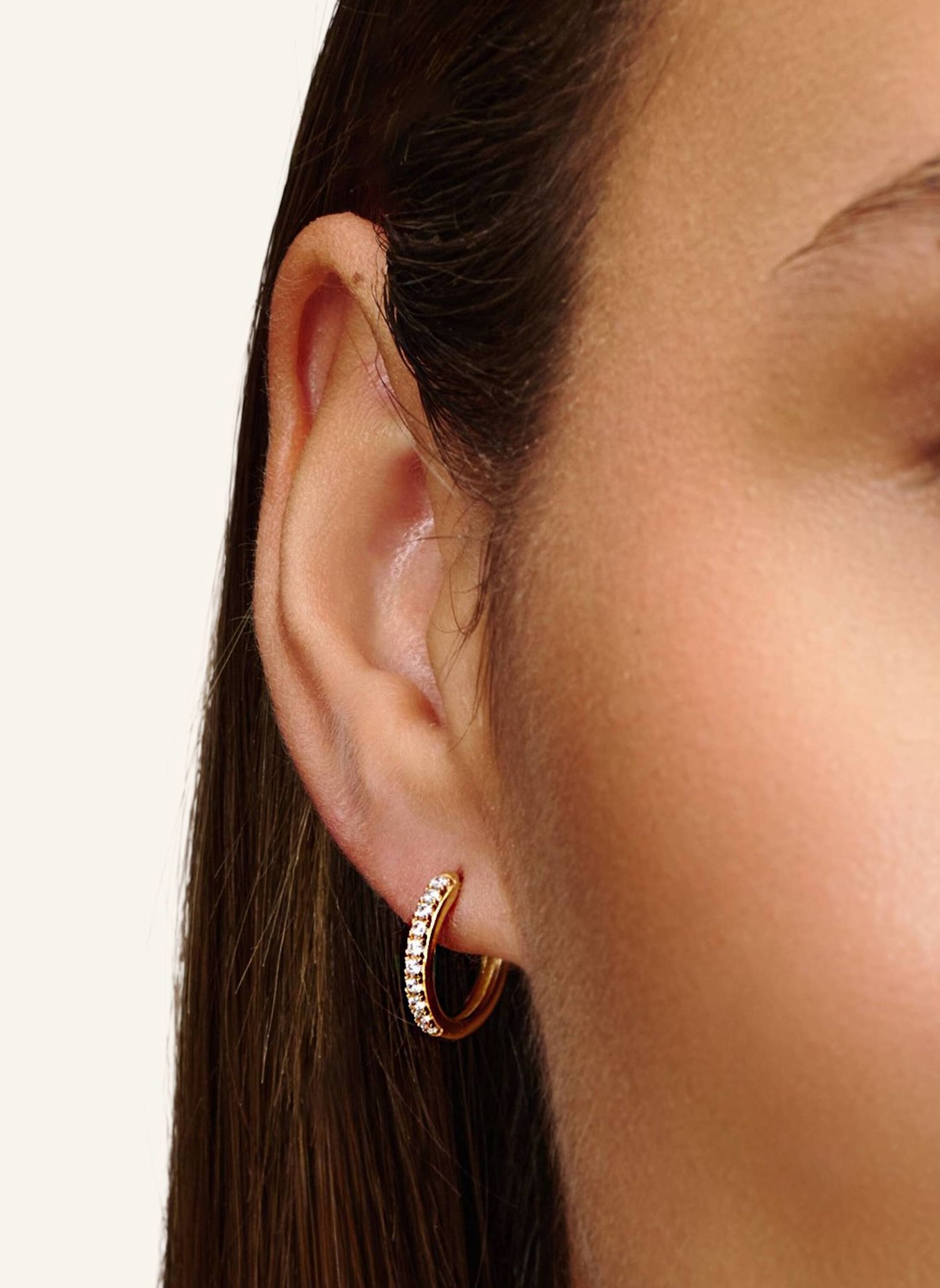 Pompidou Creolen LILLIAN TINY PAVé by GLAMBOU: GOLD