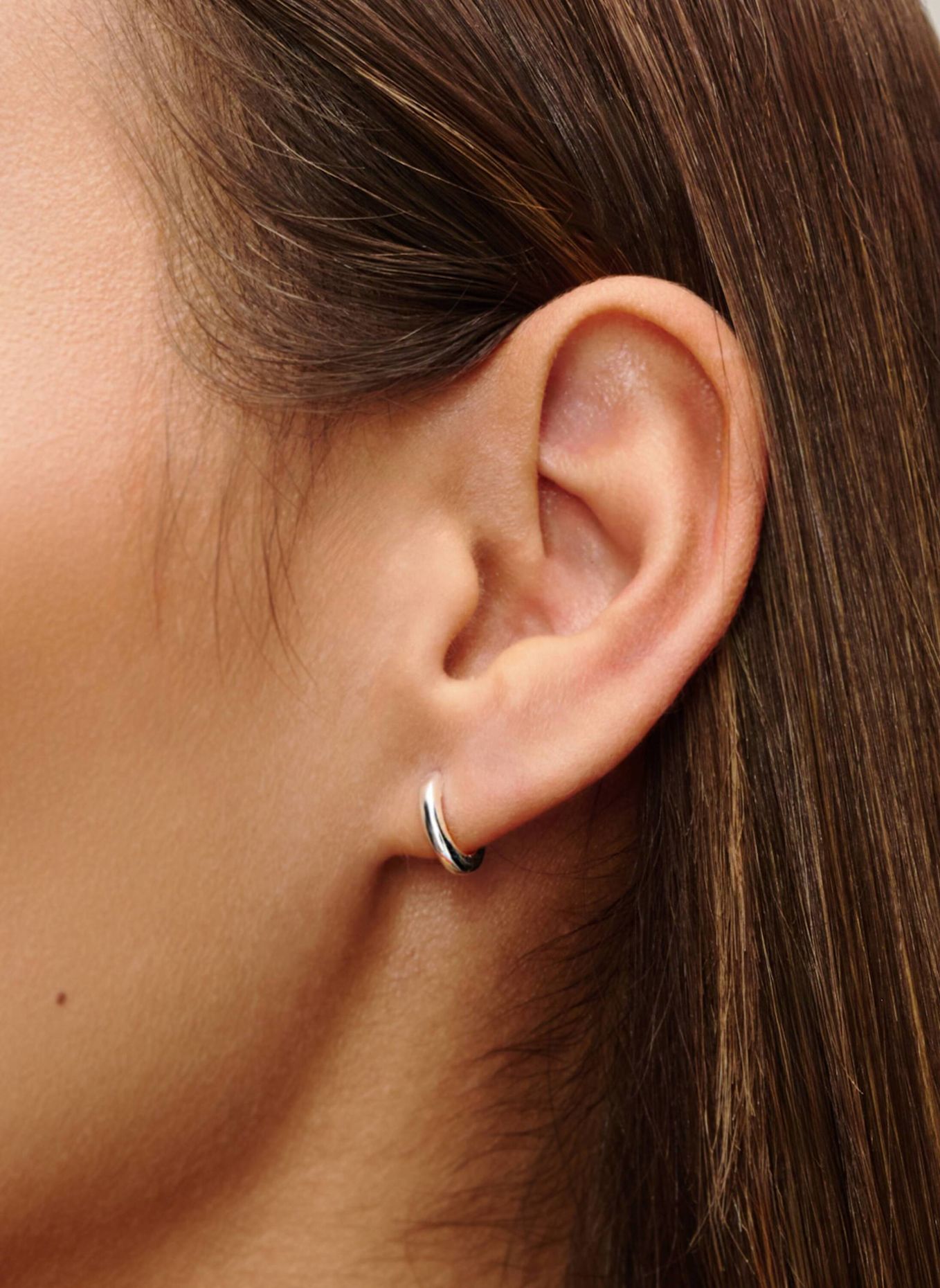 Pompidou Creolen LILLIAN MICRO by GLAMBOU: SILBER