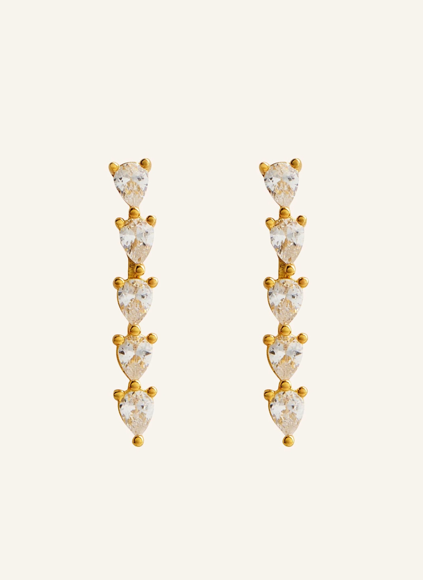 OHH LUILU Ohrhänger PEAR DROP by GLAMBOU: GOLD