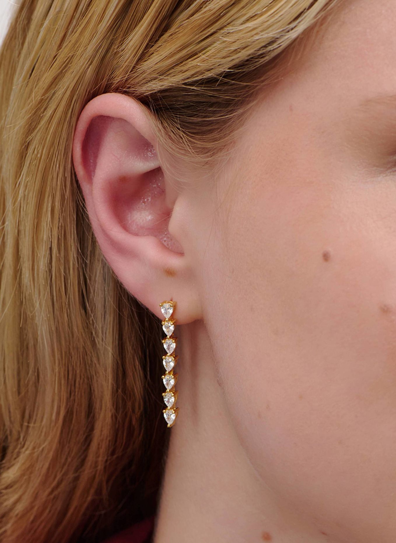 OHH LUILU Ohrhänger PEAR DROP LONG by GLAMBOU: GOLD