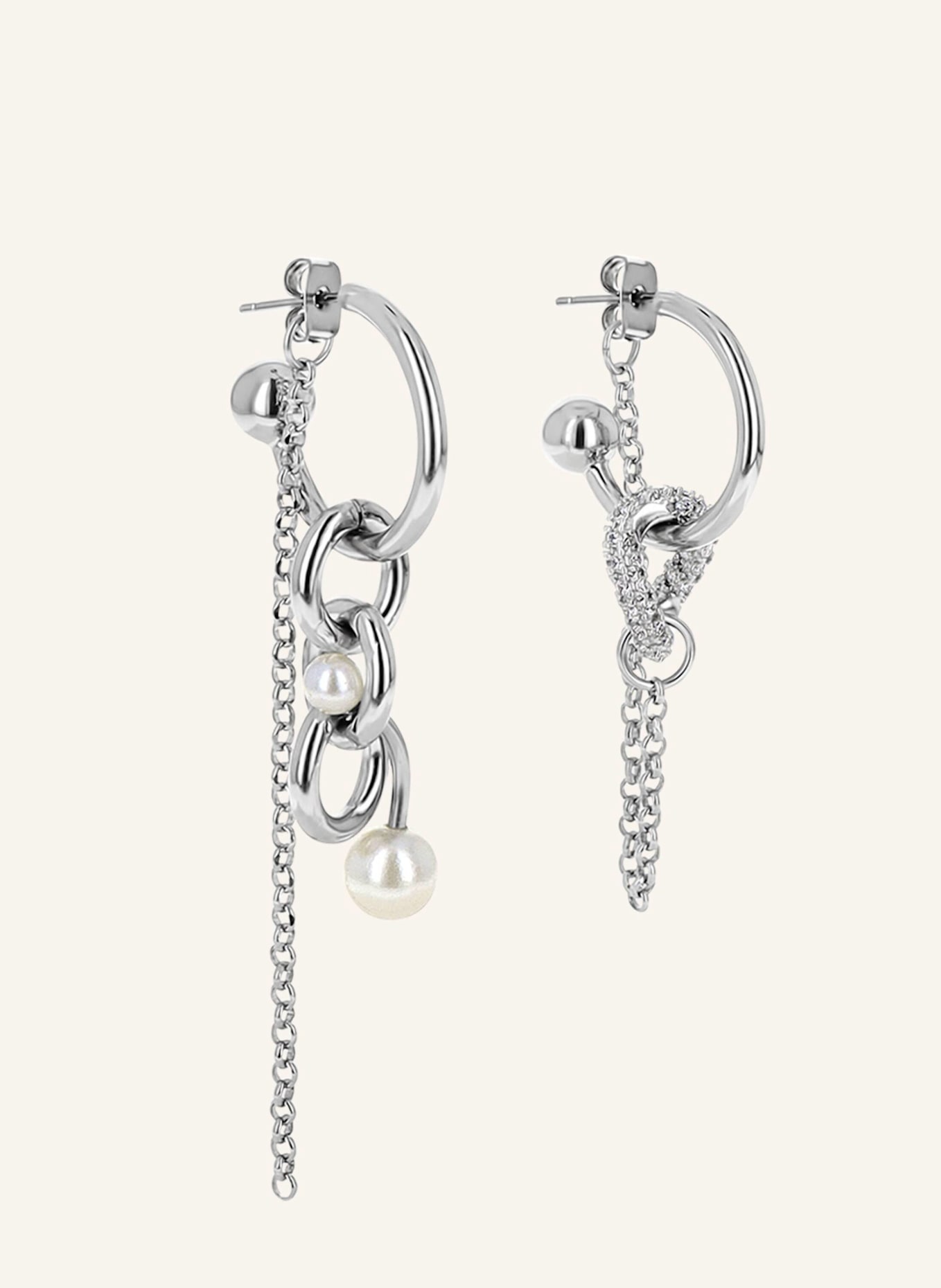 Justine Clenquet Ohrhänger ABEL PEARL EARRINGS by GLAMBOU: SILBER