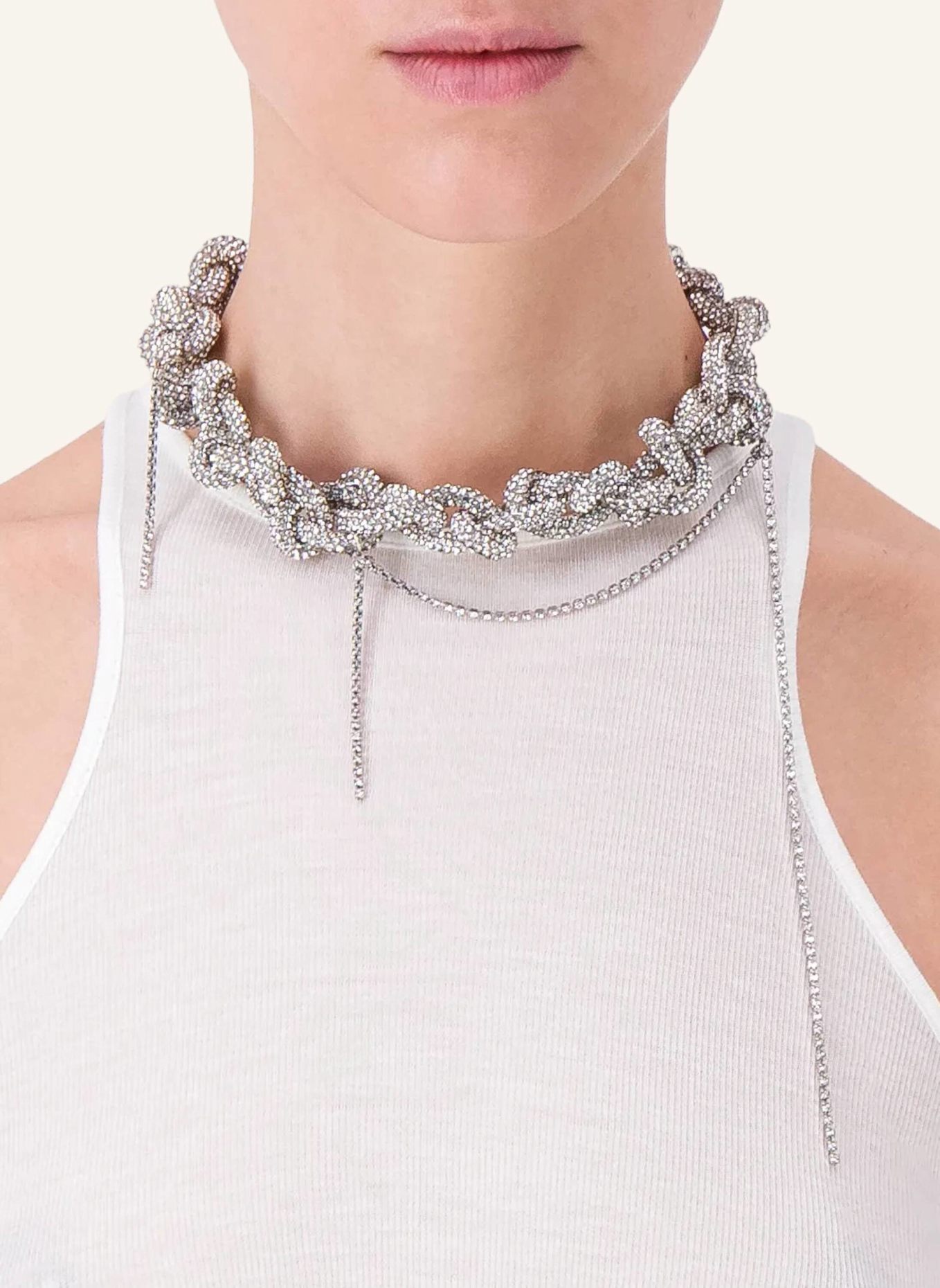 Justine Clenquet Halsketten CHRYSTA CHOKER by GLAMBOU: SILBER