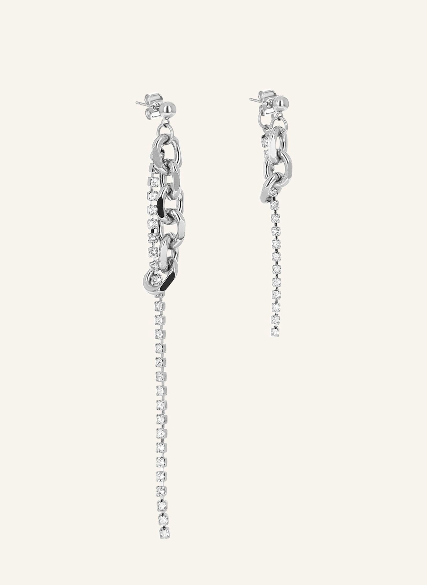 Justine Clenquet Ohrhänger DANA CRYSTAL EARRINGS by GLAMBOU: SILBER