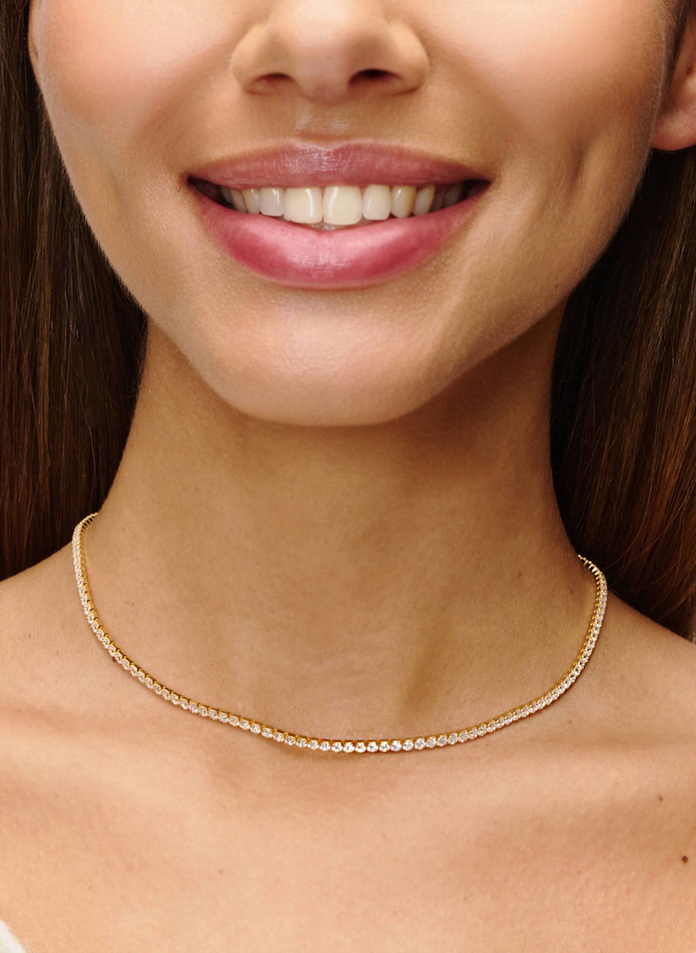 OHH LUILU Kette TENNIS CHOKER by GLAMBOU: GOLD