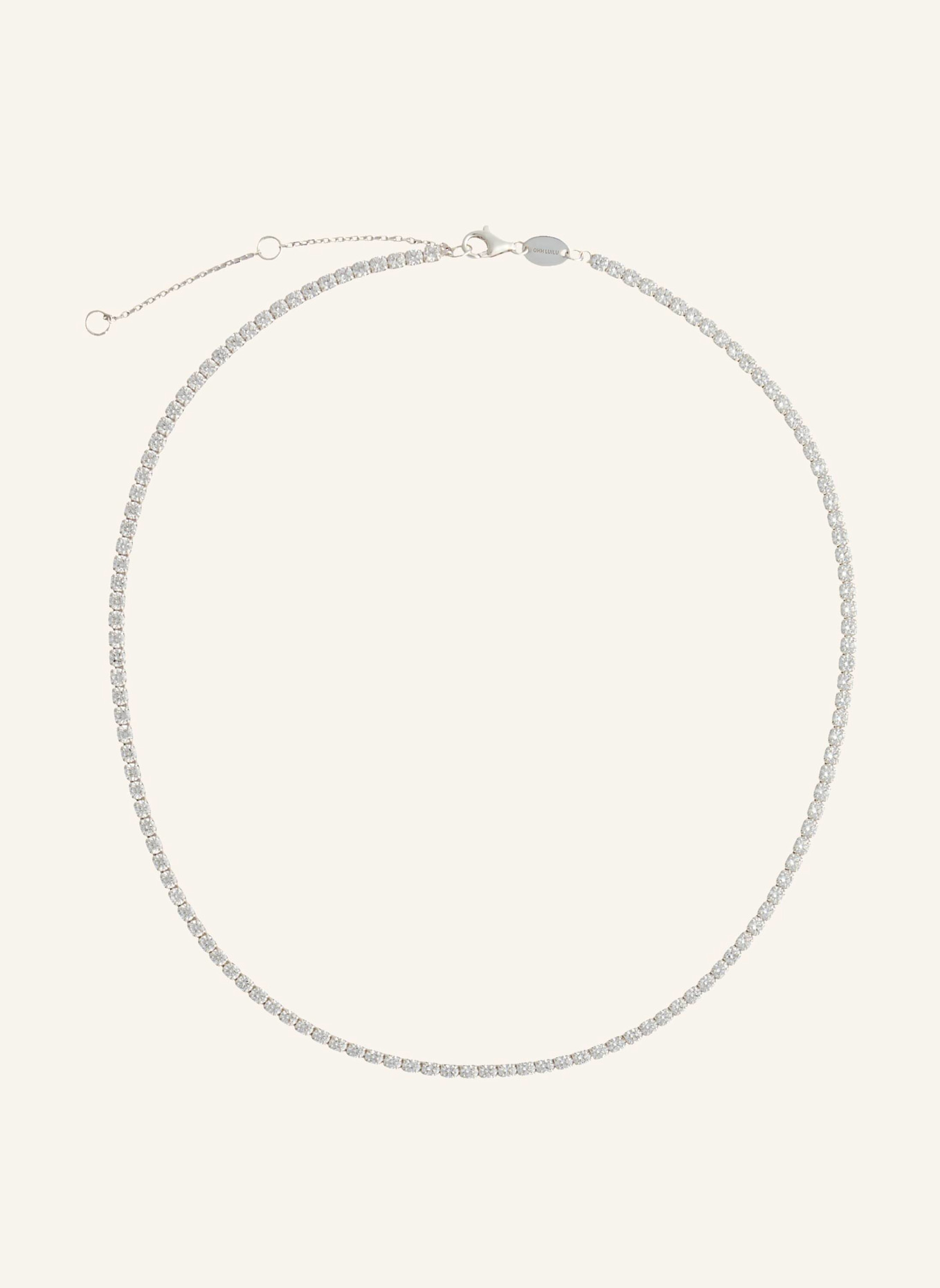OHH LUILU Kette TENNIS CHOKER by GLAMBOU: WEISS
