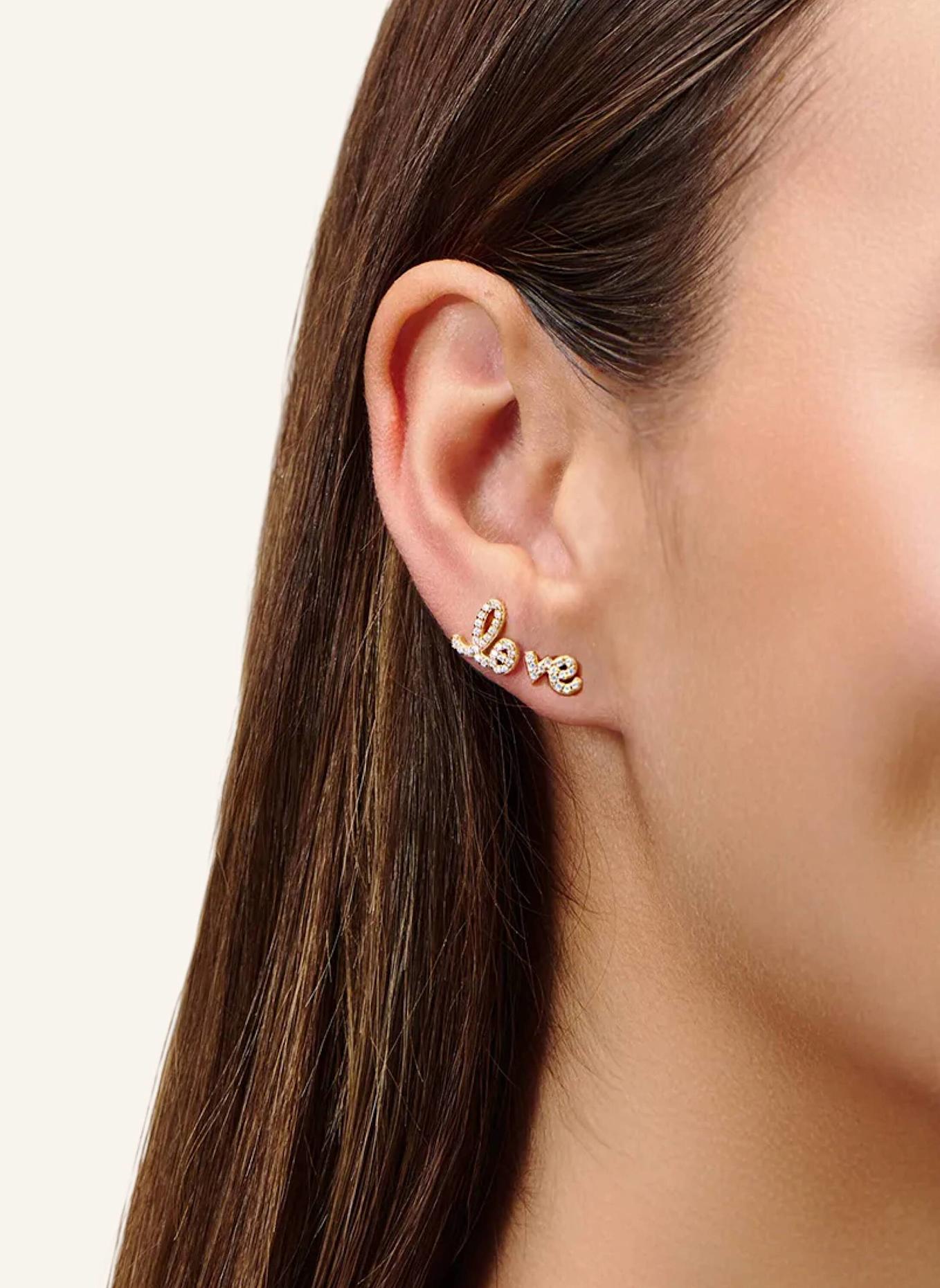 OHH LUILU Ohrstecker LOVE by GLAMBOU: GOLD