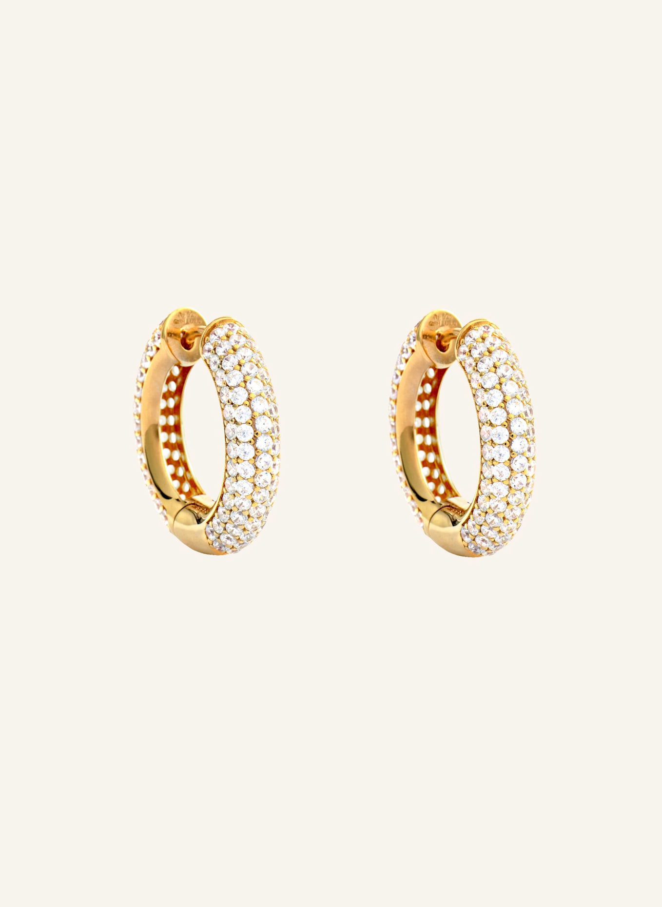 OHH LUILU Creolen DISCO HOOPS MAXI  by GLAMBOU: GOLD
