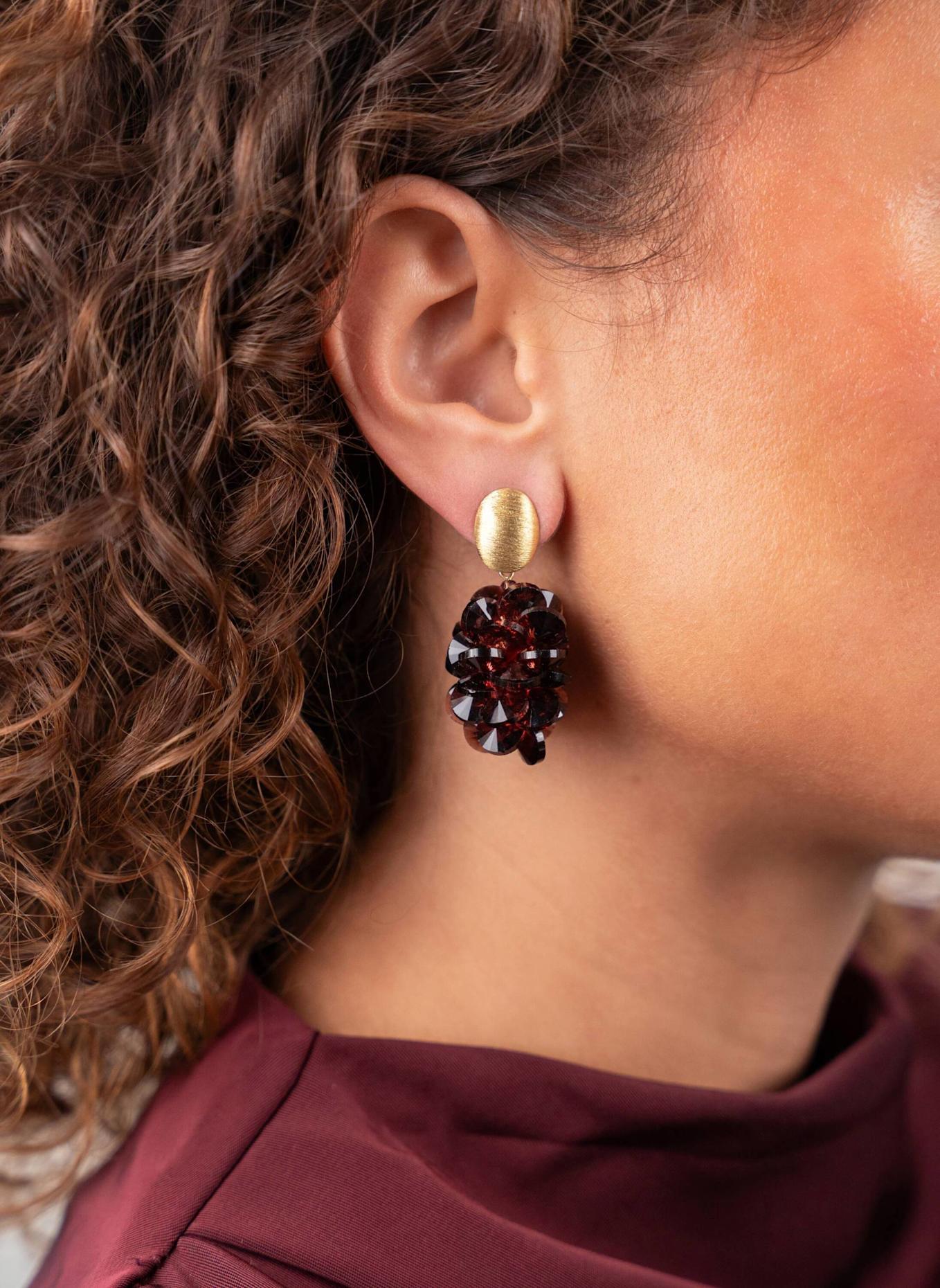 LOTT.gioielli Ohrhänger SOLEA CHERRY LACQUER by GLAMBOU: GOLD