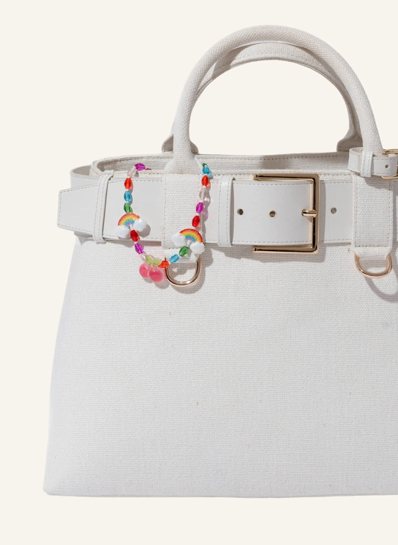 CRYSTAL HAZE Bag charms CHERRY POP BAG CHAIN by GLAMBOU: GOLD