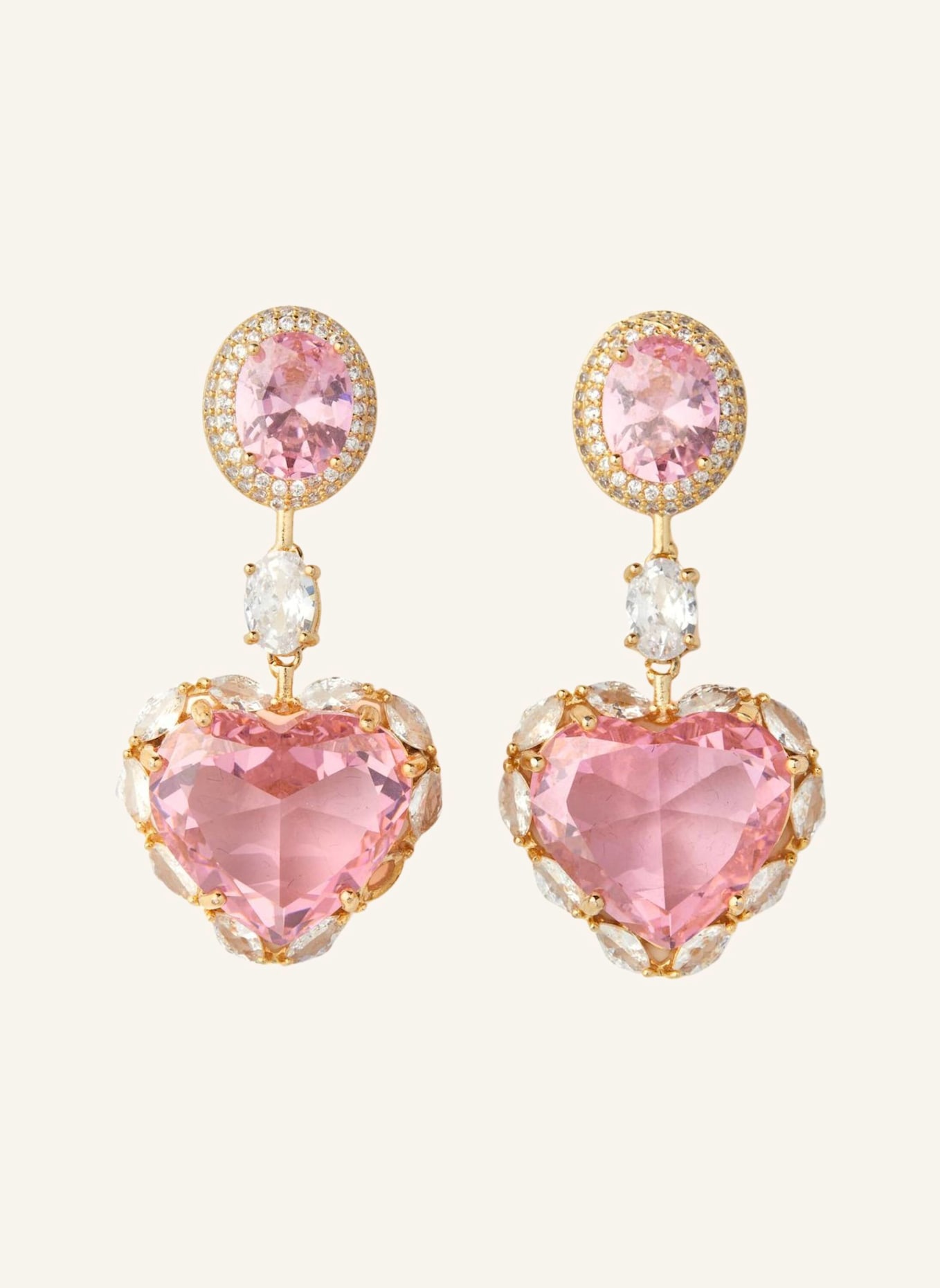 CRYSTAL HAZE Ohrhänger CINDERELLA EARRINGS by GLAMBOU: GOLD