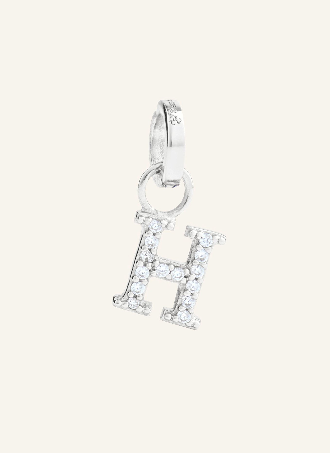 Pompidou Anhänger H by GLAMBOU: SILBER