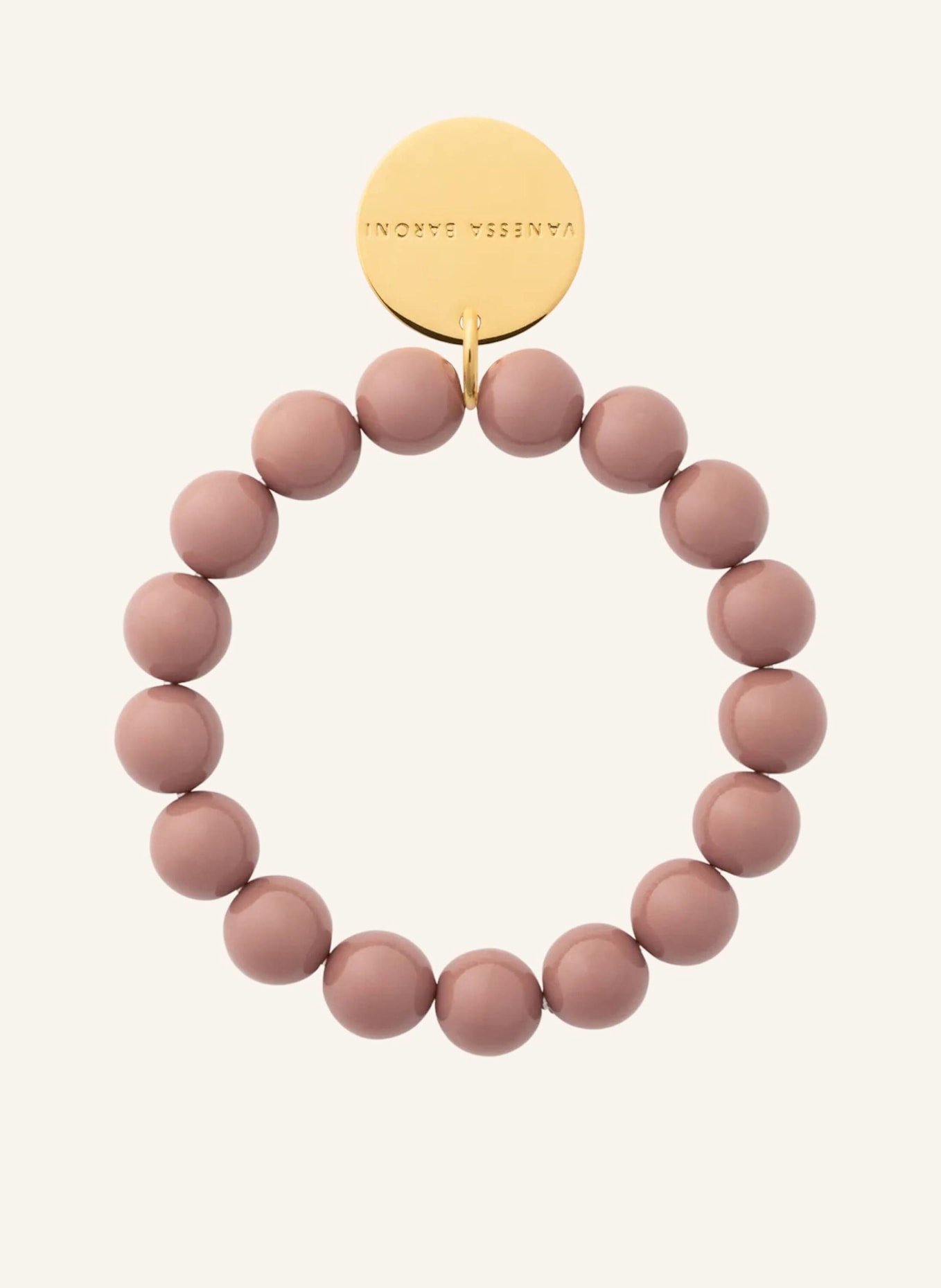 VANESSA BARONI Armbänder MINI BEADS FLEX BRACELET MOCHA MOUSE by GLAMBOU: GOLD