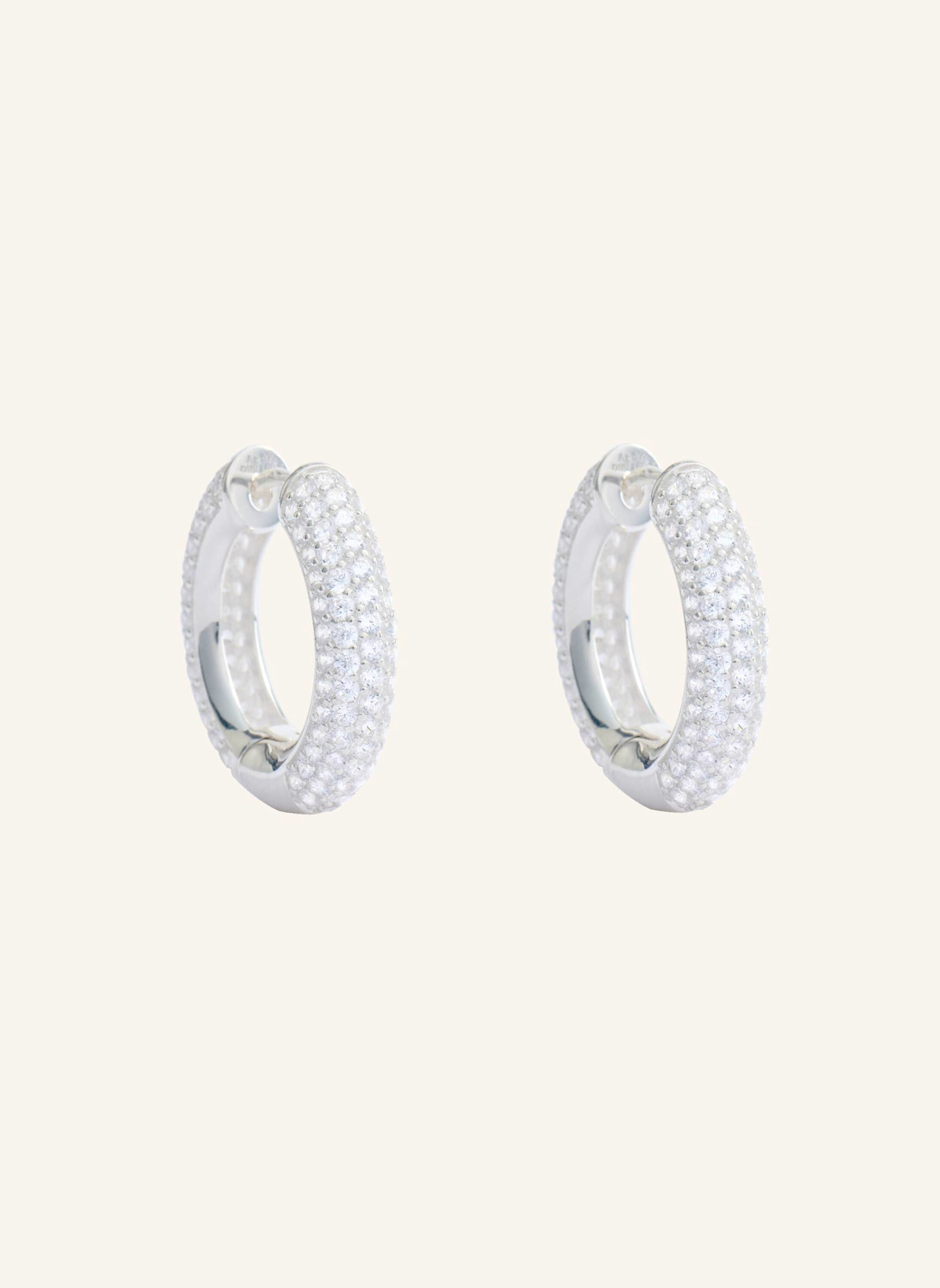 OHH LUILU Creolen DISCO HOOPS MAXI  by GLAMBOU: SILBER