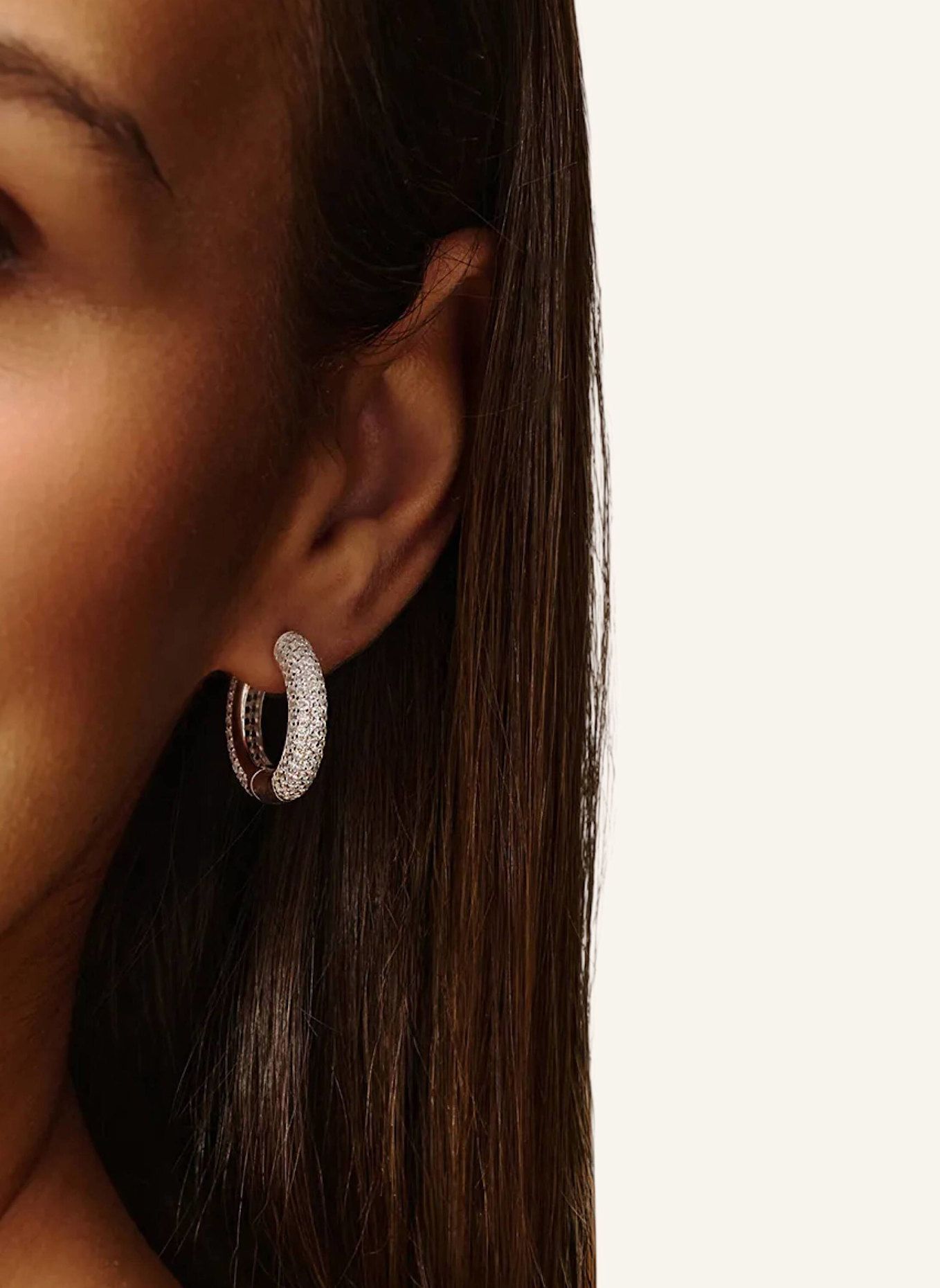 OHH LUILU Creolen DISCO HOOPS MAXI  by GLAMBOU: SILBER