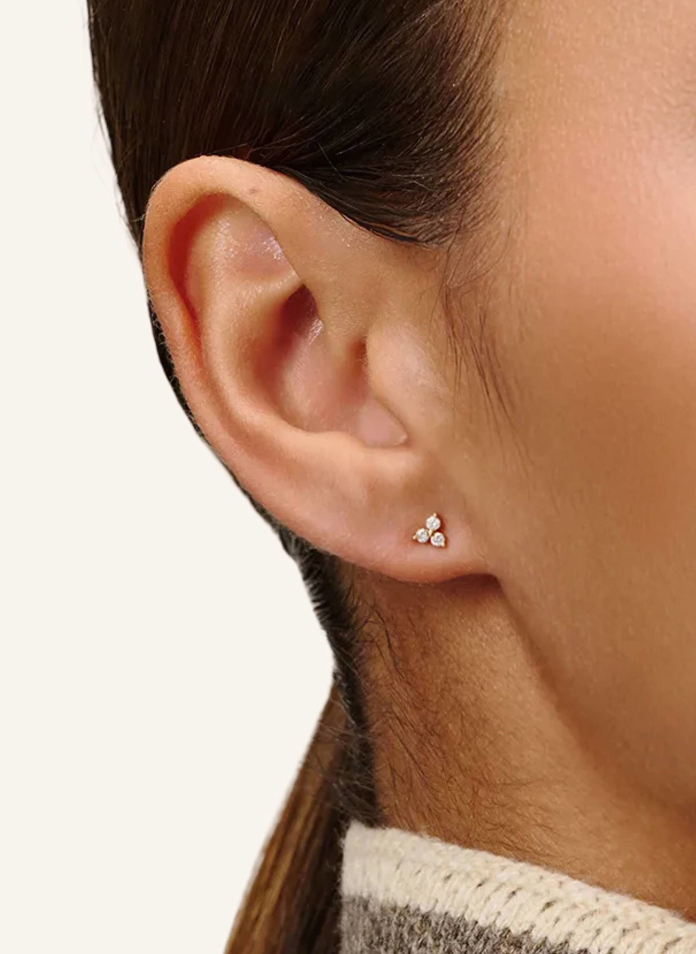 JUULS & KARATS Single-Stud Earrings TRINITY by GLAMBOU: GOLD