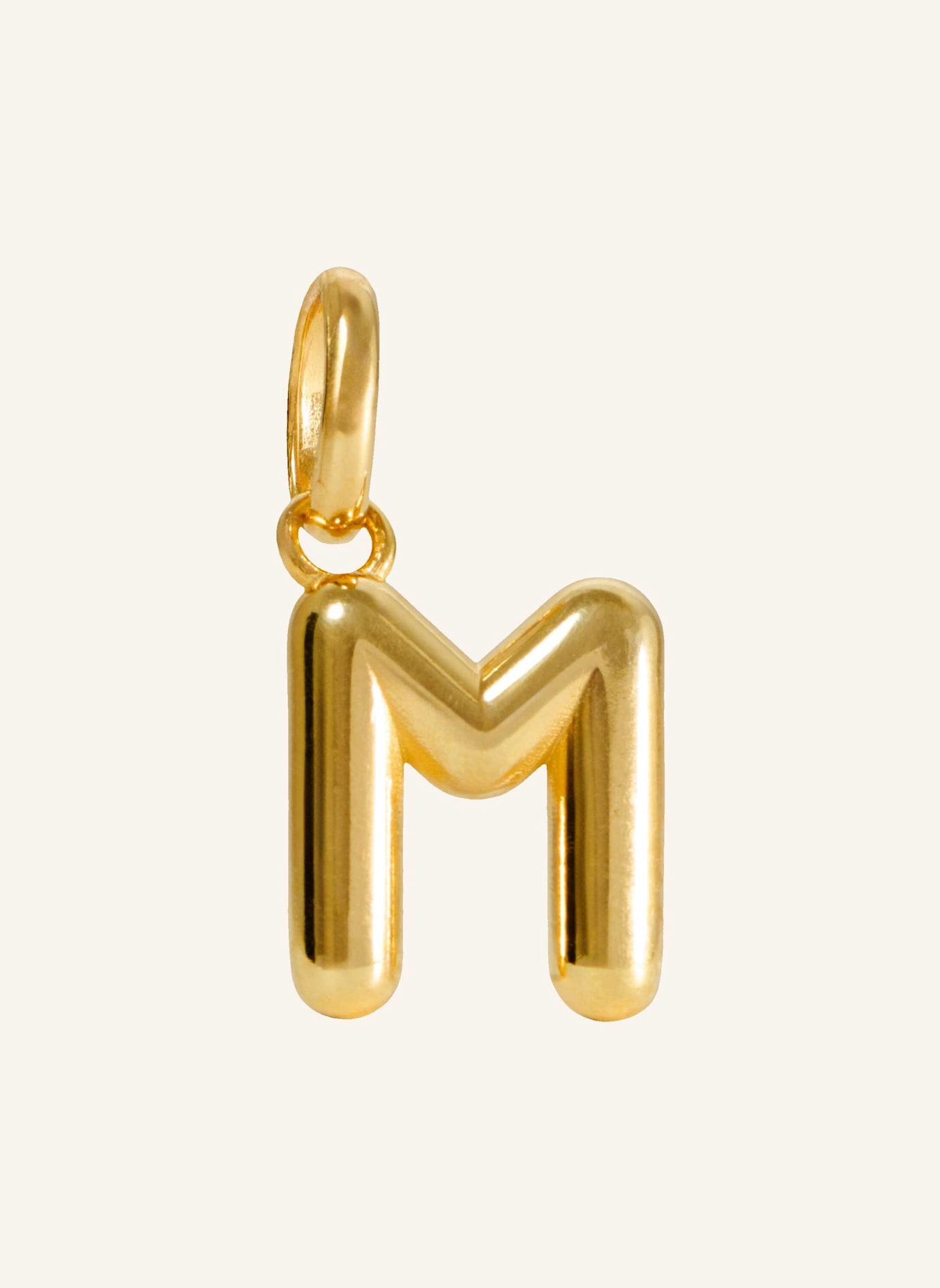 Pompidou Anhänger PUFFY LETTER M by GLAMBOU: GOLD
