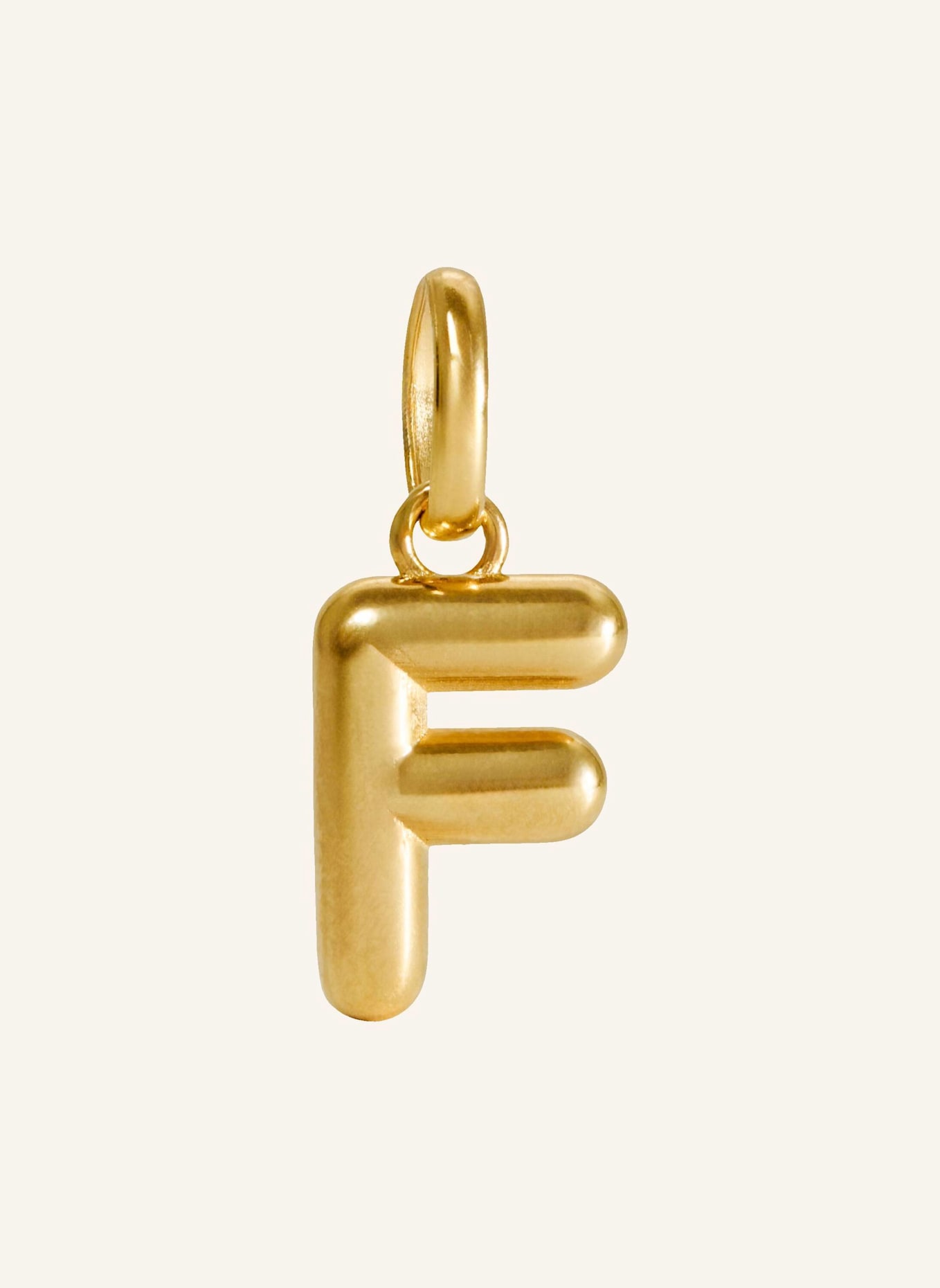 Pompidou Anhänger PUFFY LETTER F by GLAMBOU: GOLD