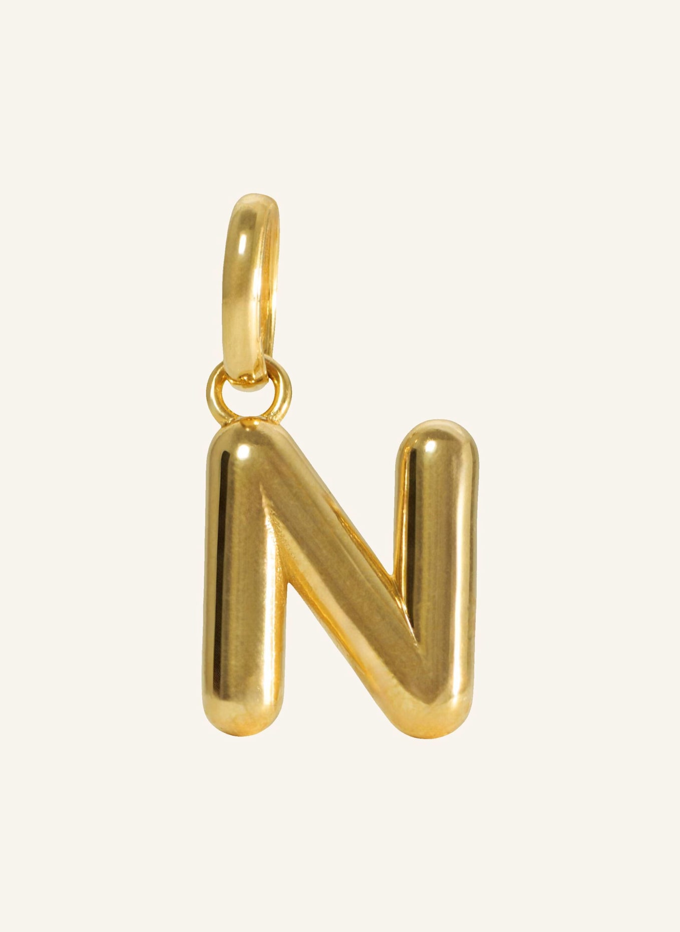 Pompidou Anhänger PUFFY LETTER N by GLAMBOU: GOLD