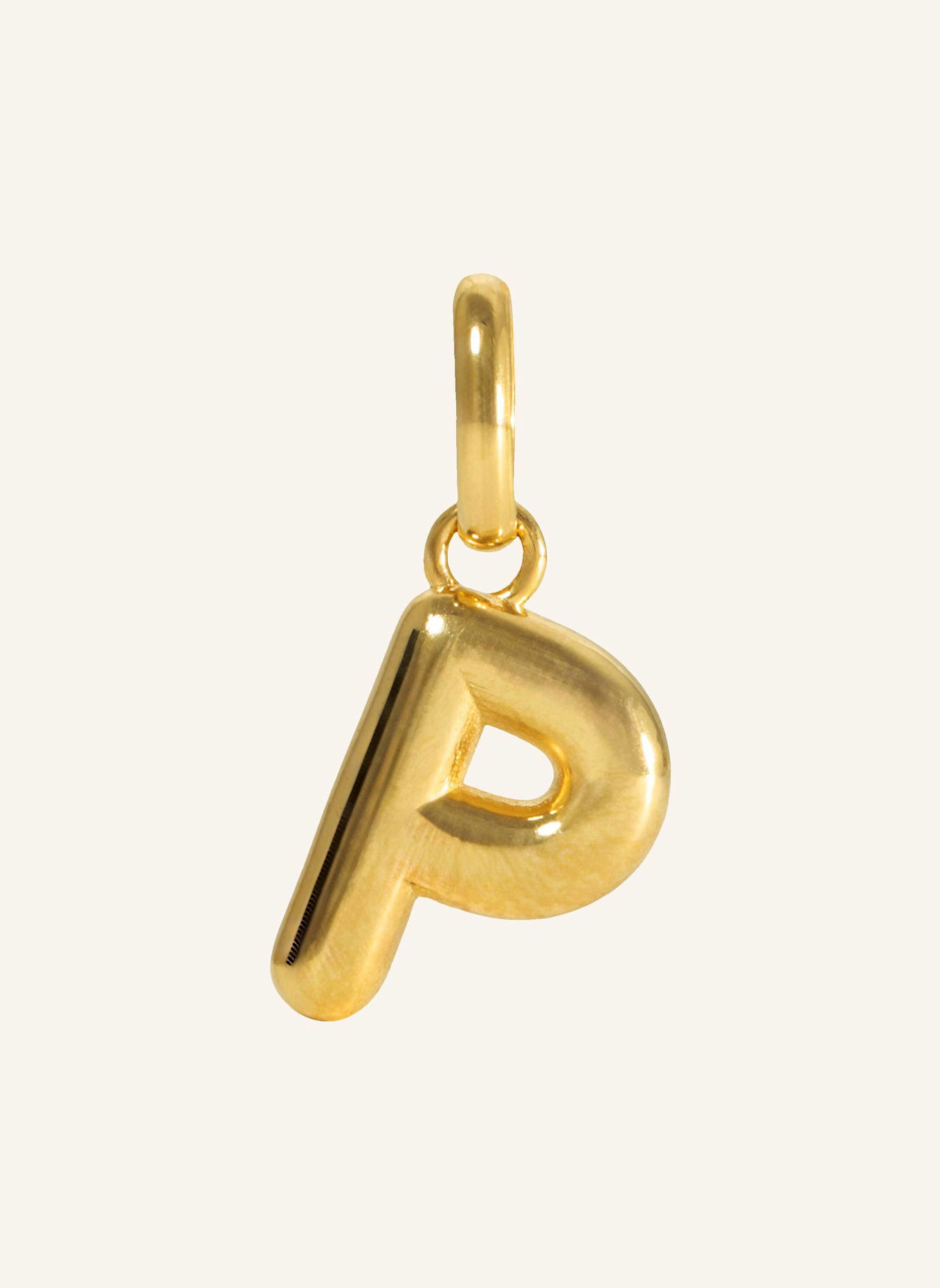 Pompidou Anhänger PUFFY LETTER P by GLAMBOU: GOLD