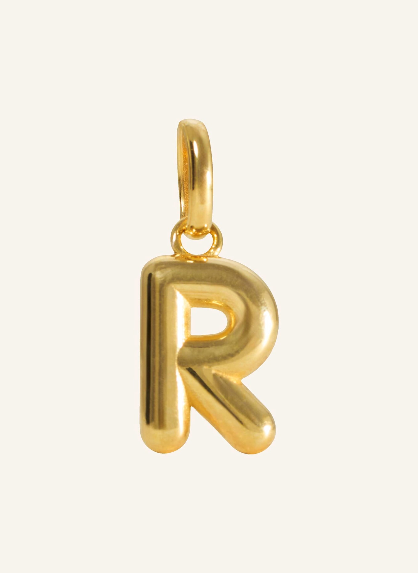 Pompidou Anhänger PUFFY LETTER R by GLAMBOU: GOLD