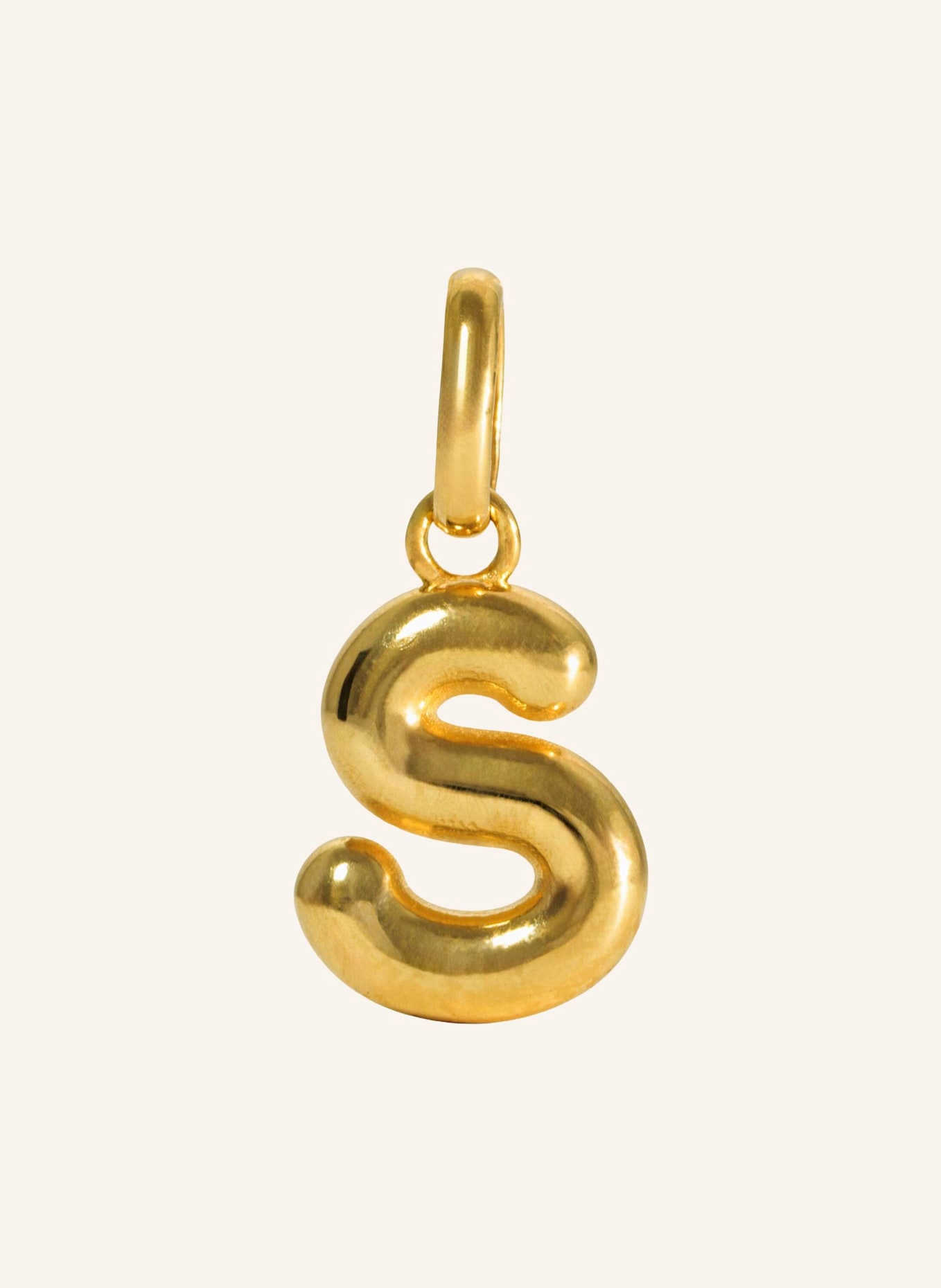 Pompidou Anhänger PUFFY LETTER S by GLAMBOU: GOLD