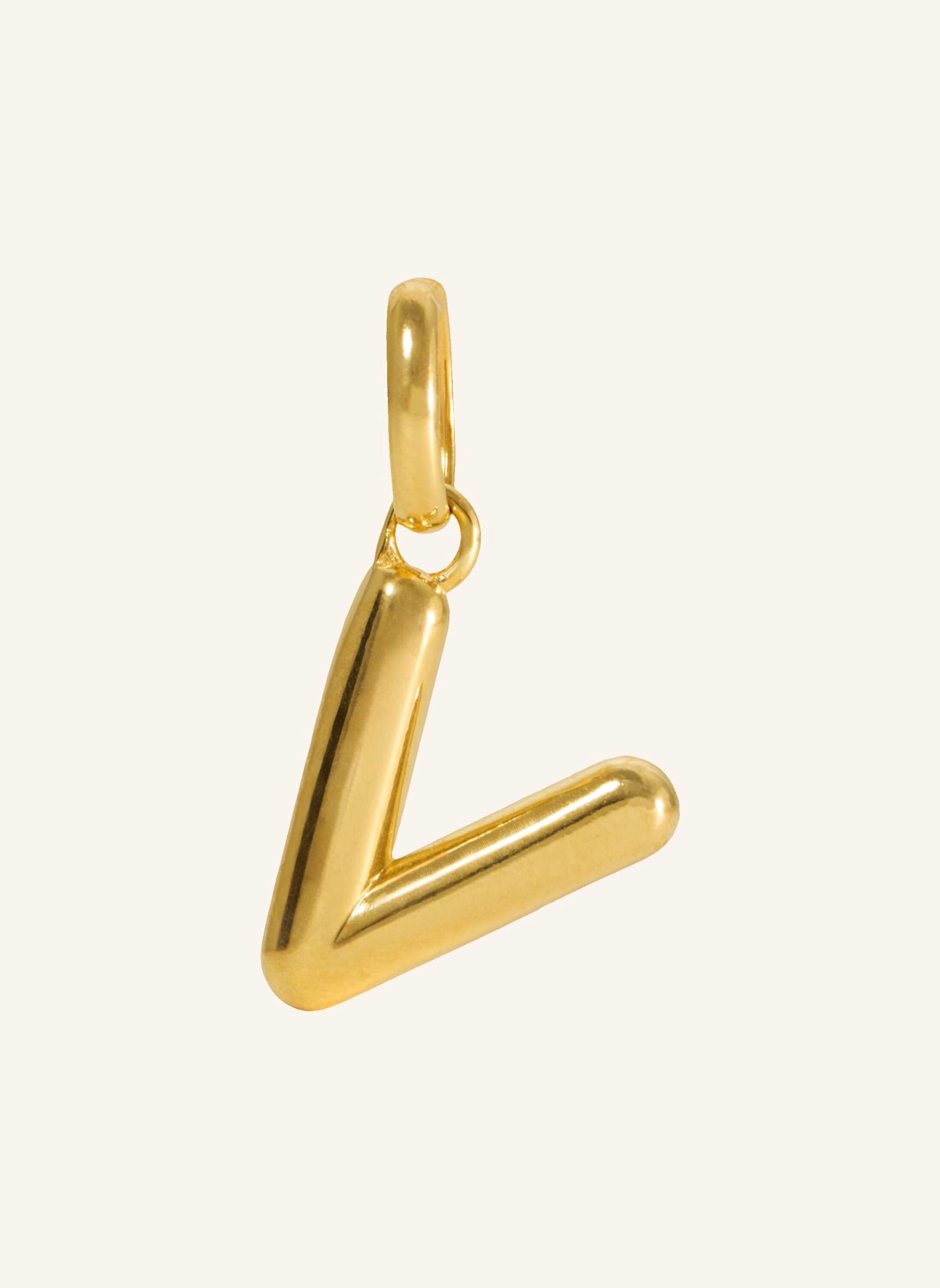 Pompidou Anhänger PUFFY LETTER V by GLAMBOU: GOLD