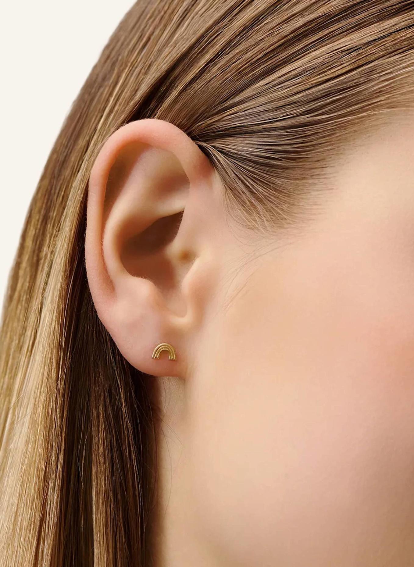 OHH LUILU Ohrstecker GOLDEN RAINBOW STUDS by GLAMBOU: GOLD