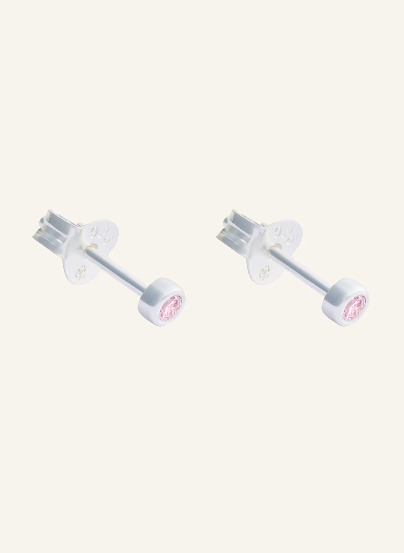 OHH LUILU Ohrstecker CRYSTAL STUDS PINK by GLAMBOU: SILBER