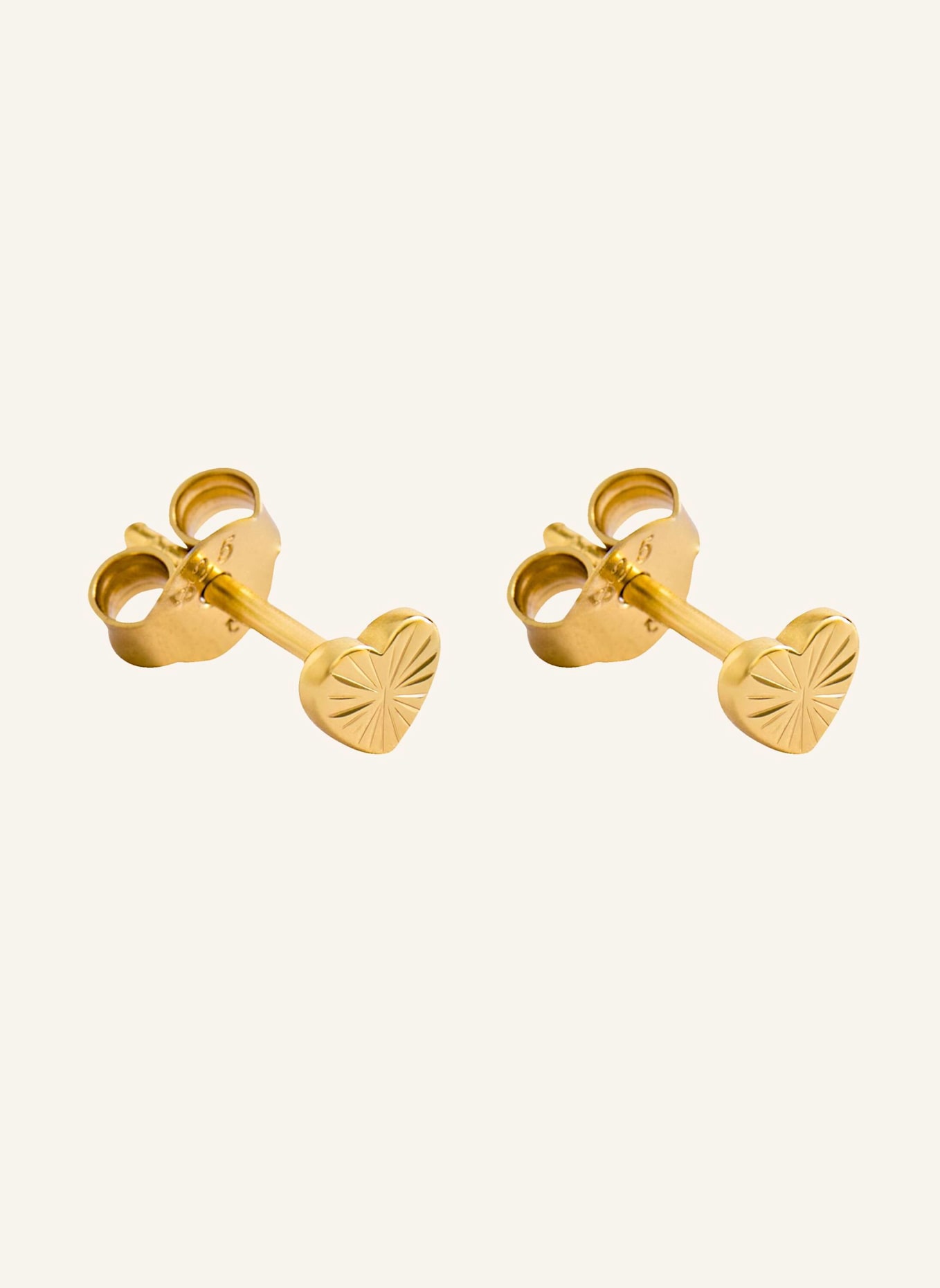 OHH LUILU Ohrstecker HEART OF GOLD STUDS by GLAMBOU: GOLD