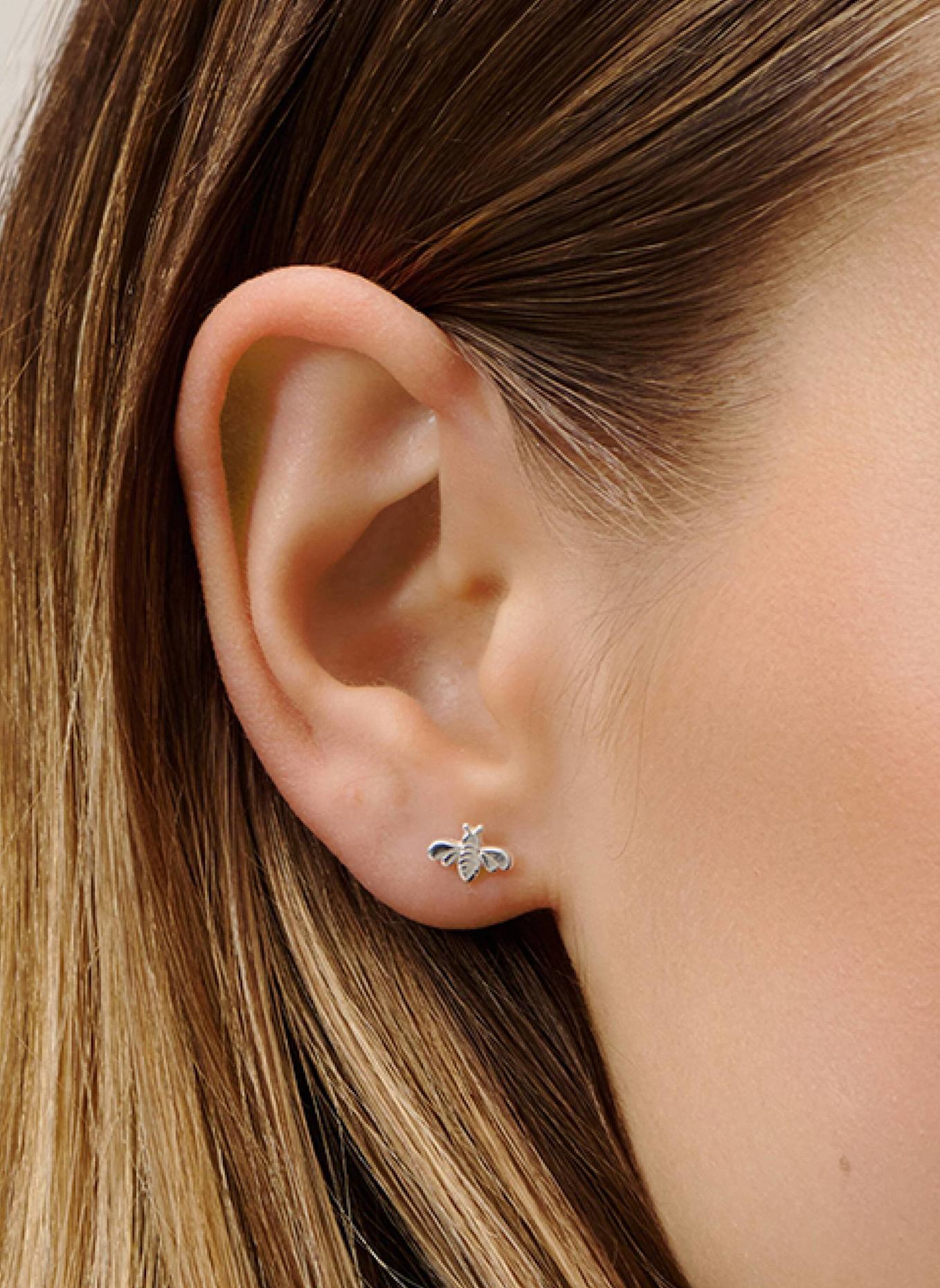 OHH LUILU Ohrstecker BUMBLE BEE STUDS by GLAMBOU: SILBER