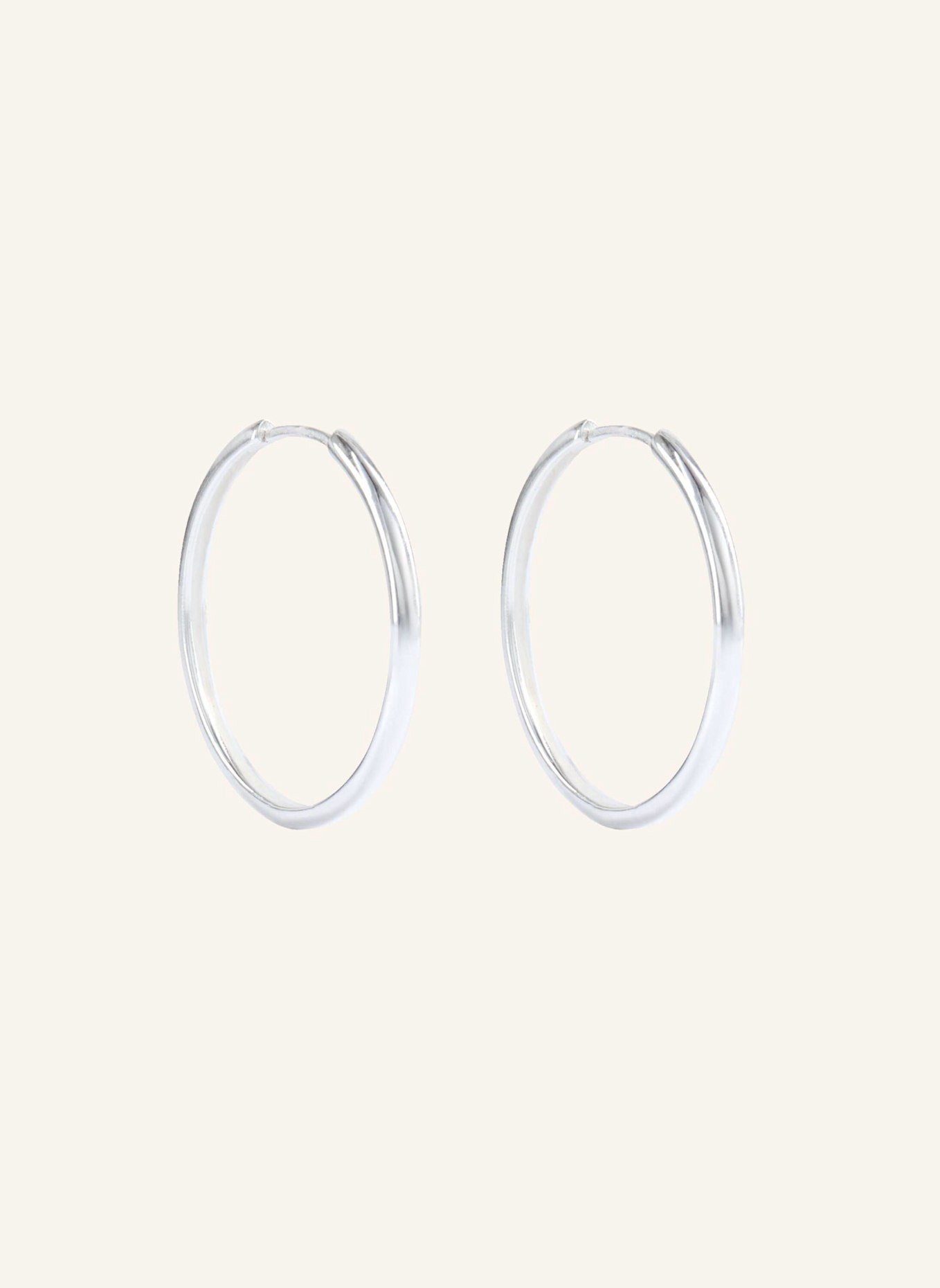 Pompidou Creolen LILLIAN BIGGIE by GLAMBOU: SILBER