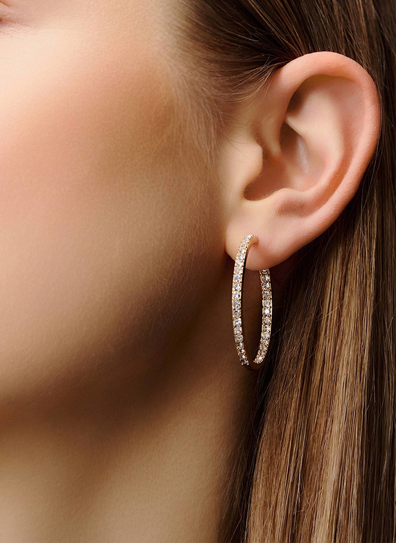 Pompidou Creolen LILLIAN BIGGIE PAVé by GLAMBOU: GOLD