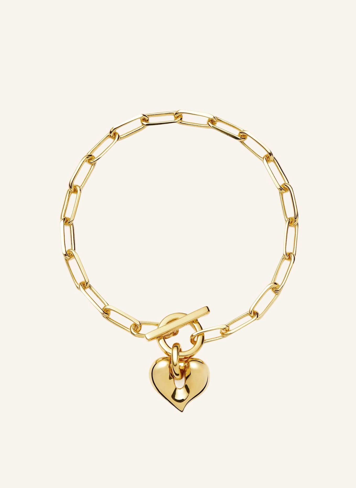 MISSOMA Armbänder MOLTEN HEART T-BAR CHAIN BRACELET by GLAMBOU: GOLD